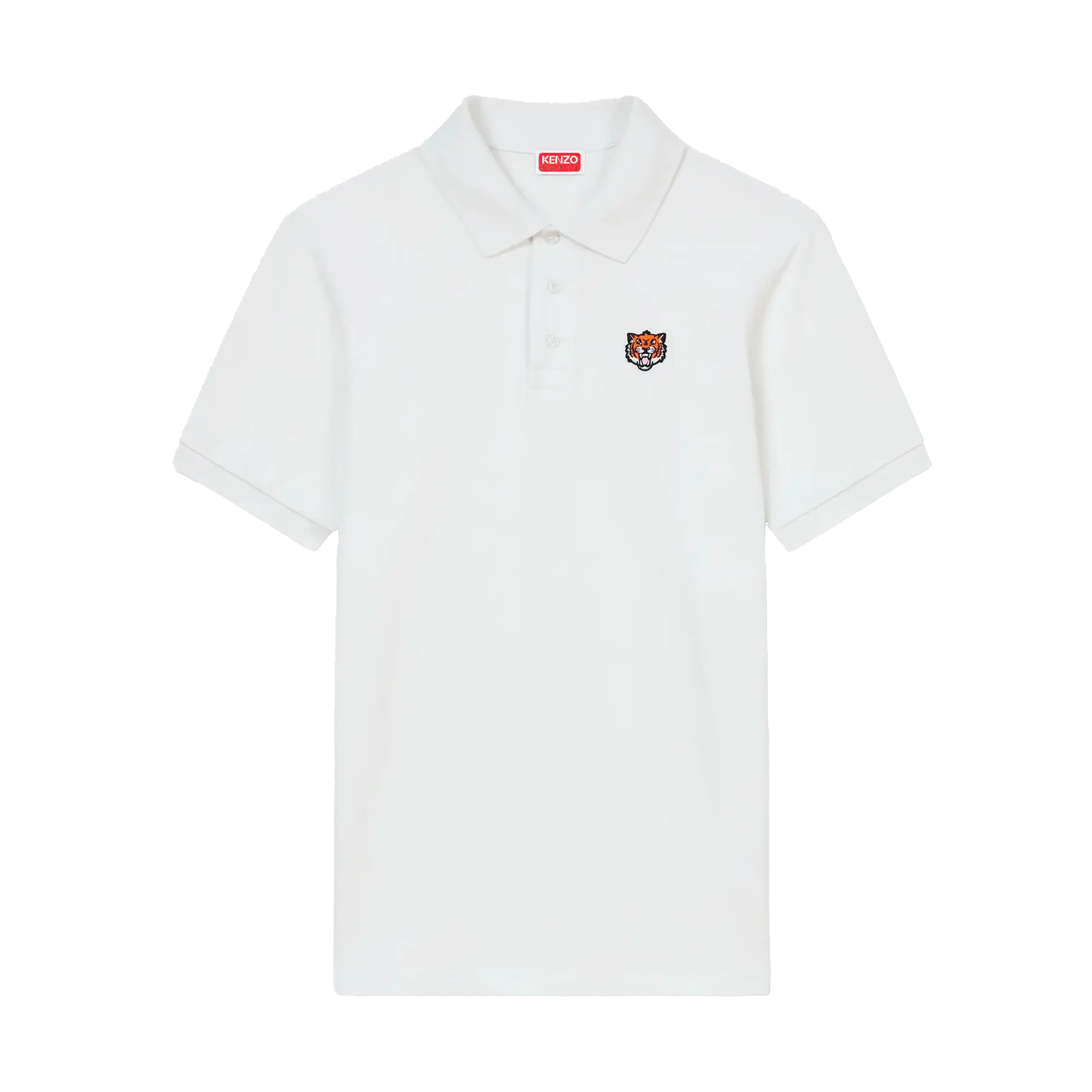 Camiseta Tipo Polo Blanca KENZO Happy Tiger Embroidered