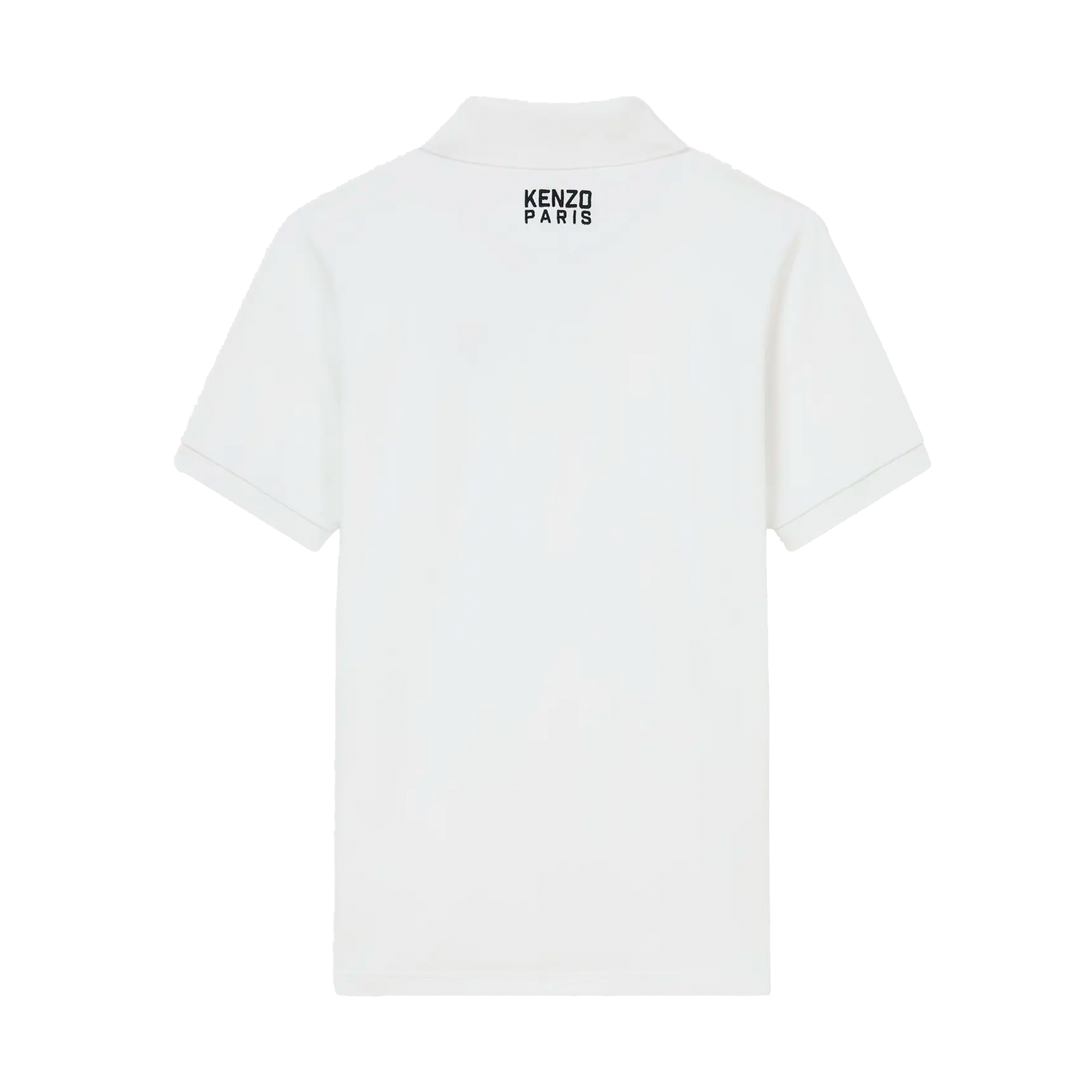 Camiseta Tipo Polo Blanca KENZO Happy Tiger Embroidered