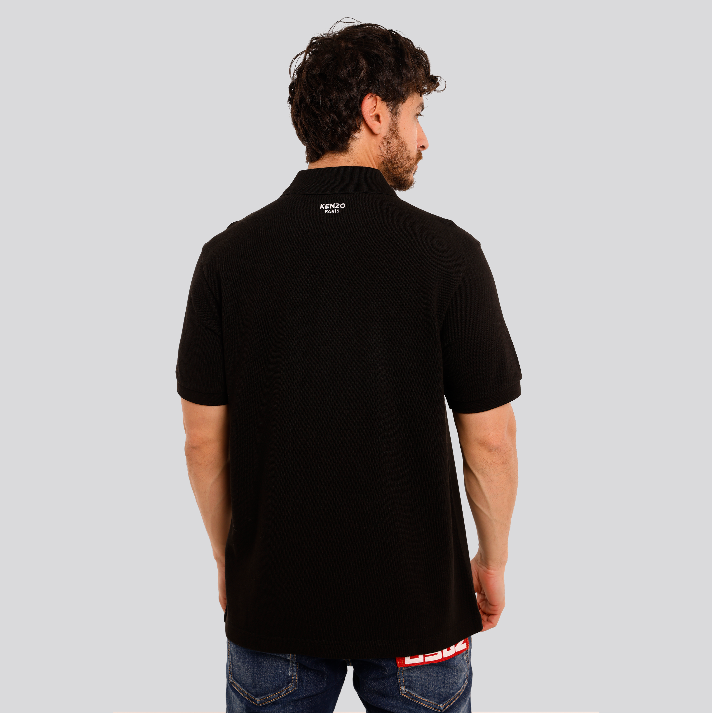Camiseta Tipo Polo Negra KENZO Boke Flower