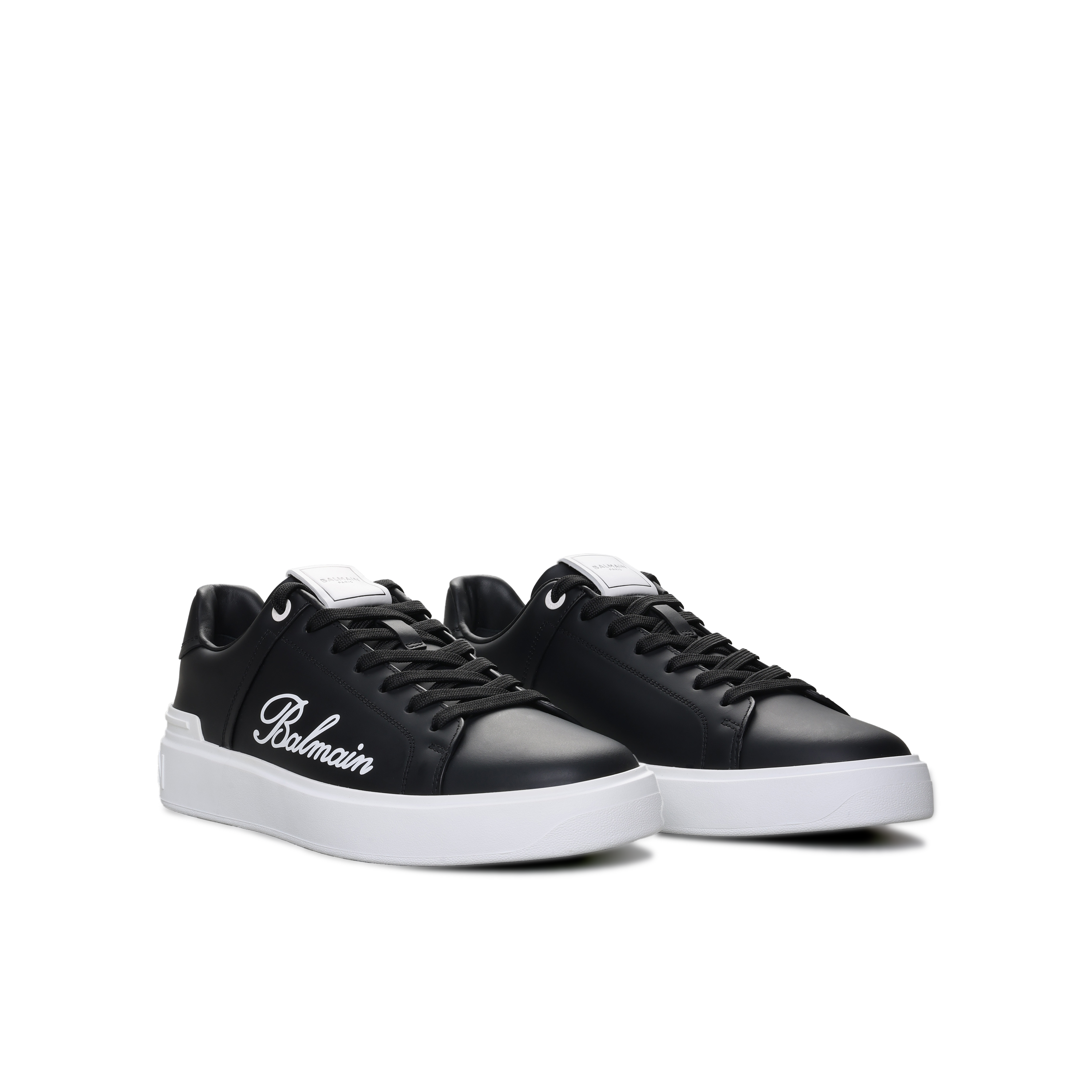 Sneakers Negros Balmain B-Court Calfskin & Signature