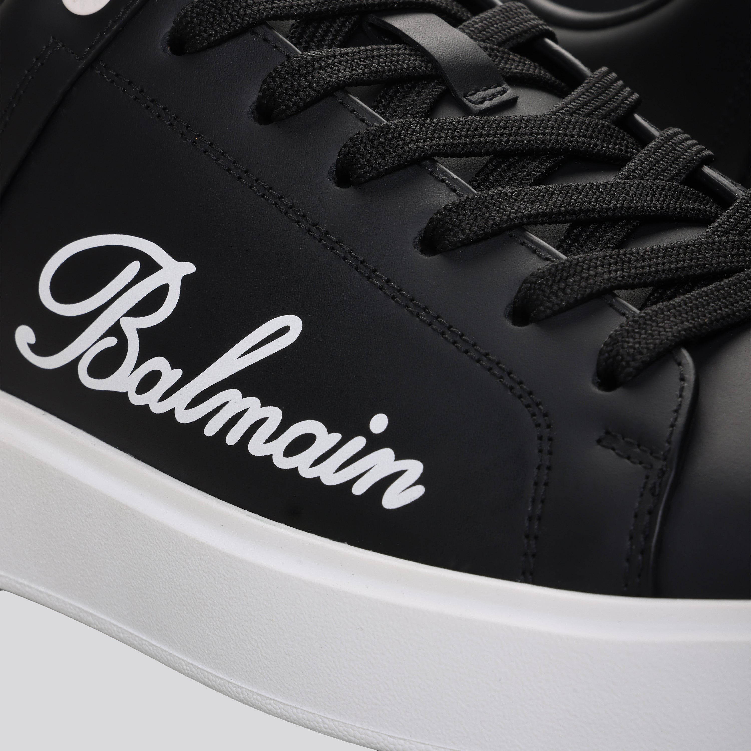 Sneakers Negros Balmain B-Court Calfskin & Signature