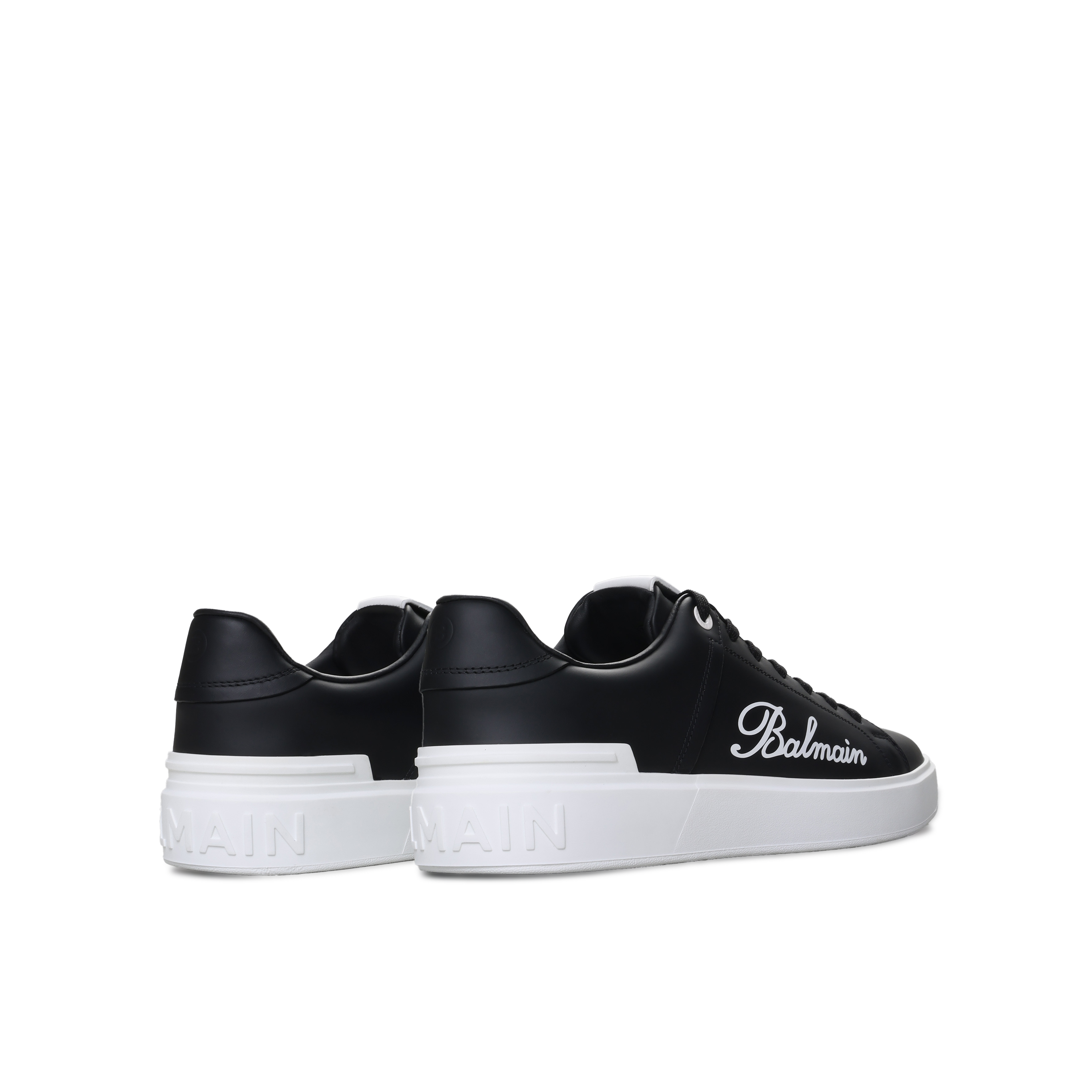 Sneakers Negros Balmain B-Court Calfskin & Signature
