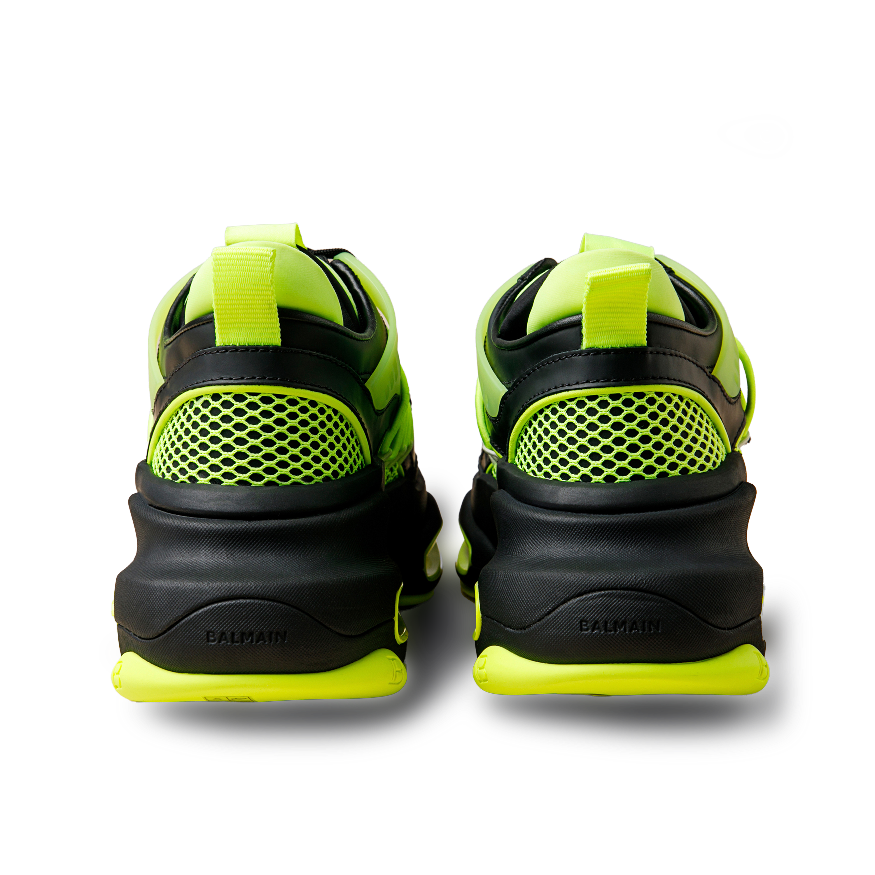 Sneakers Negro Verde Balmain "B-Bold" Multilaces