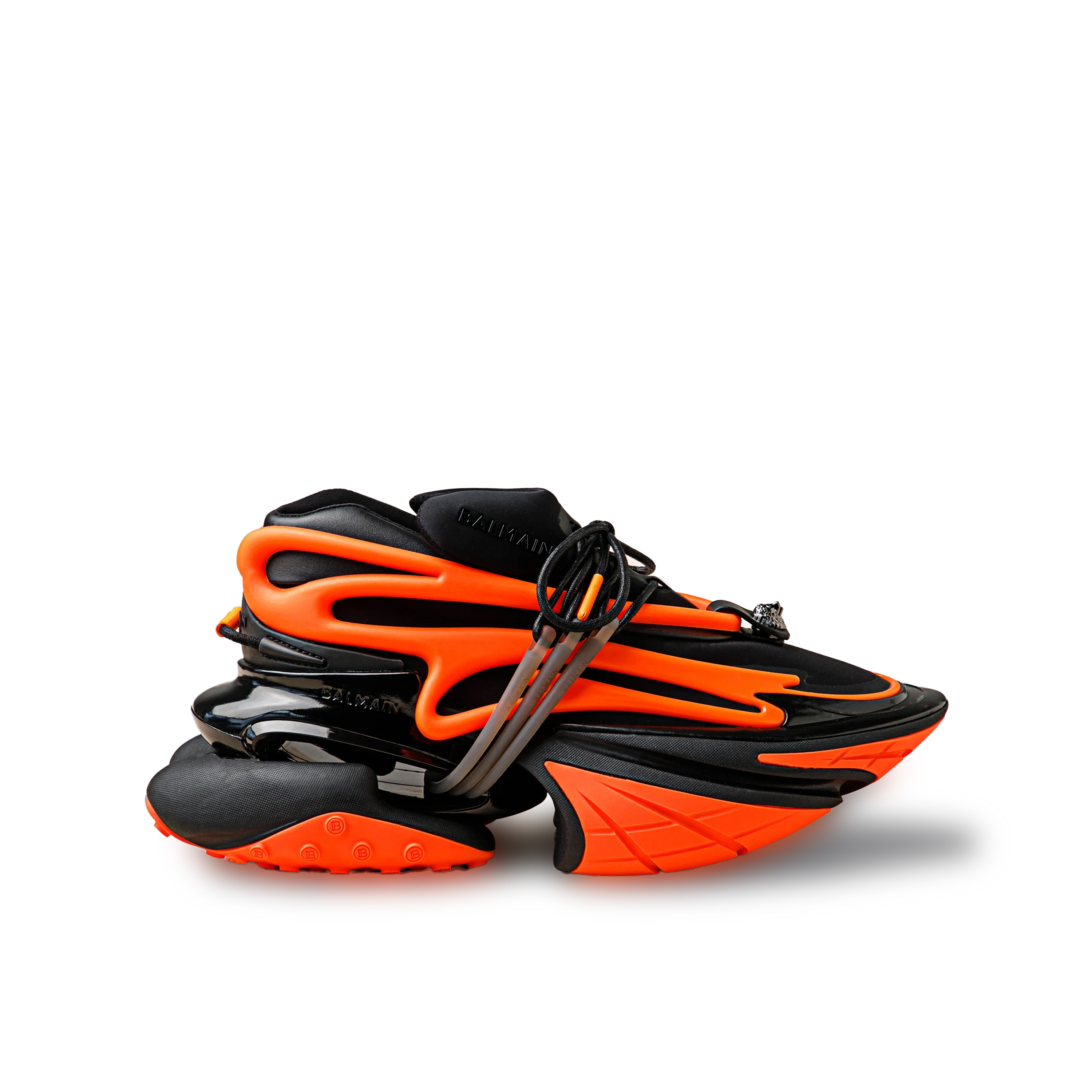 Sneakers Negro Naranja Balmain Unicornio