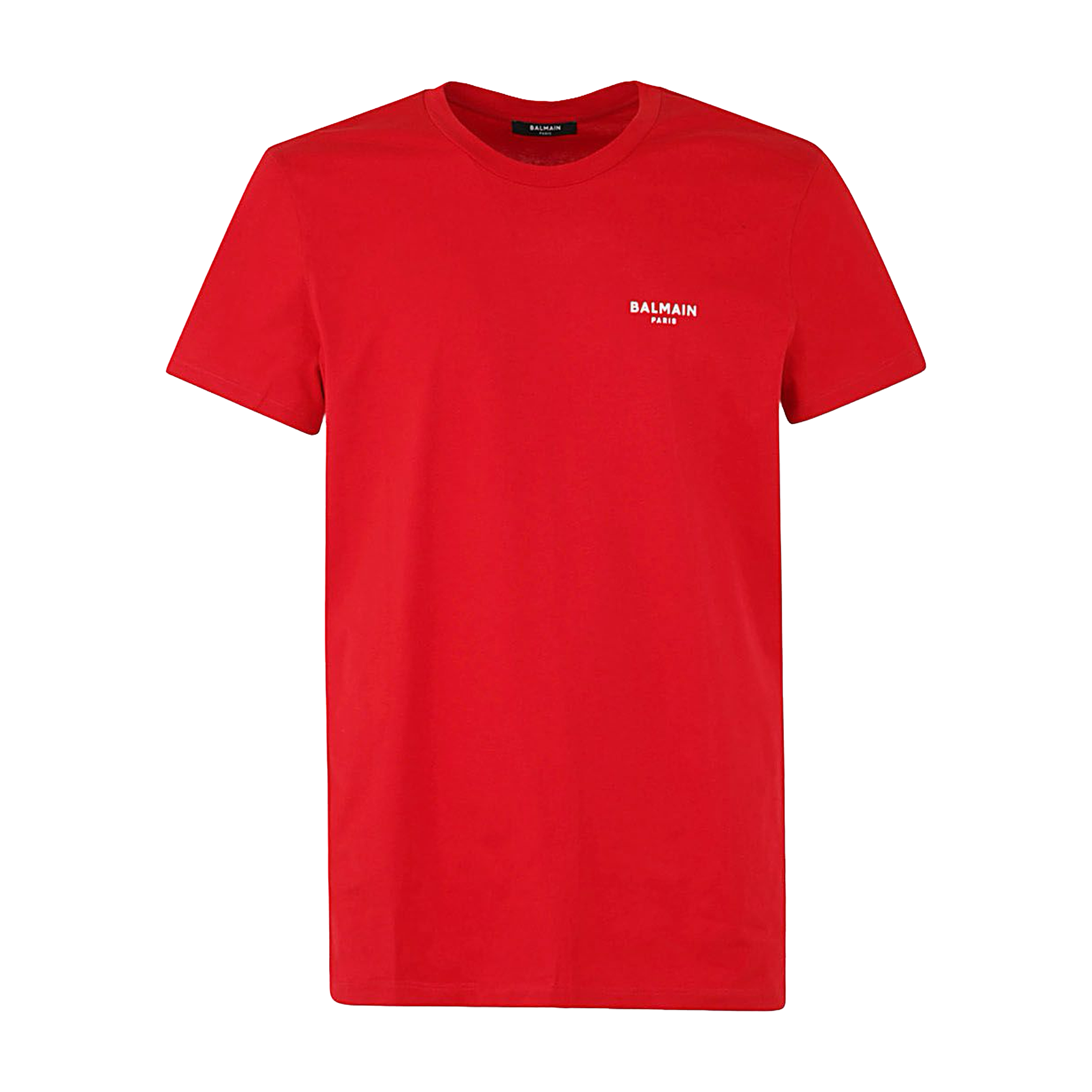 Camiseta Rojo Balmain Paris Chest Logo