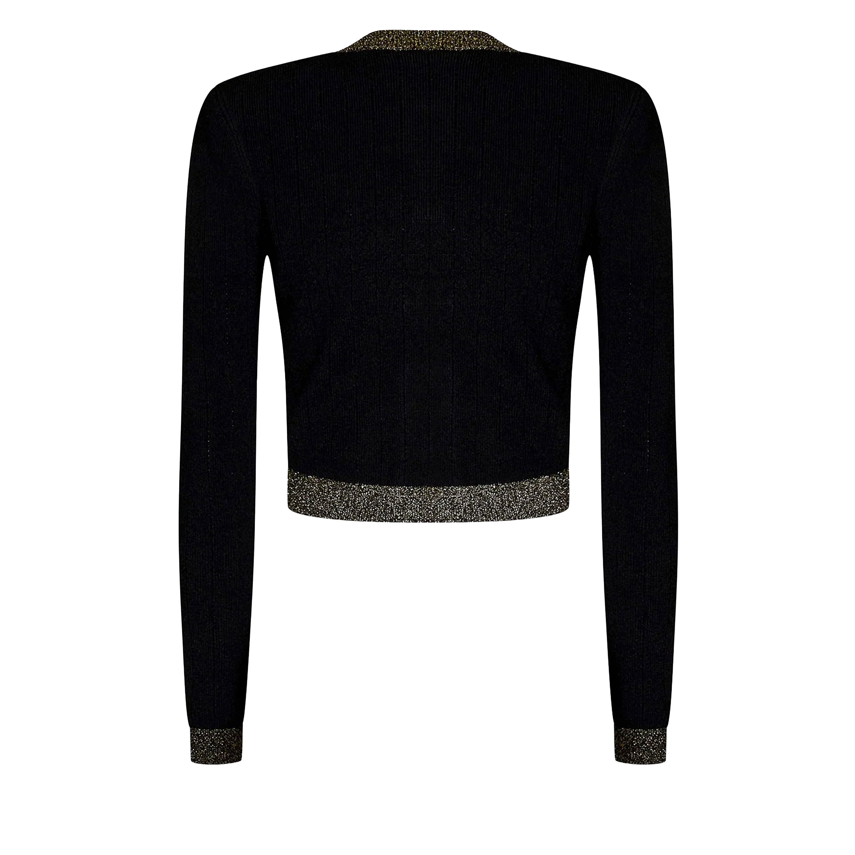 Suéter Cardigan Negro Gold Edge