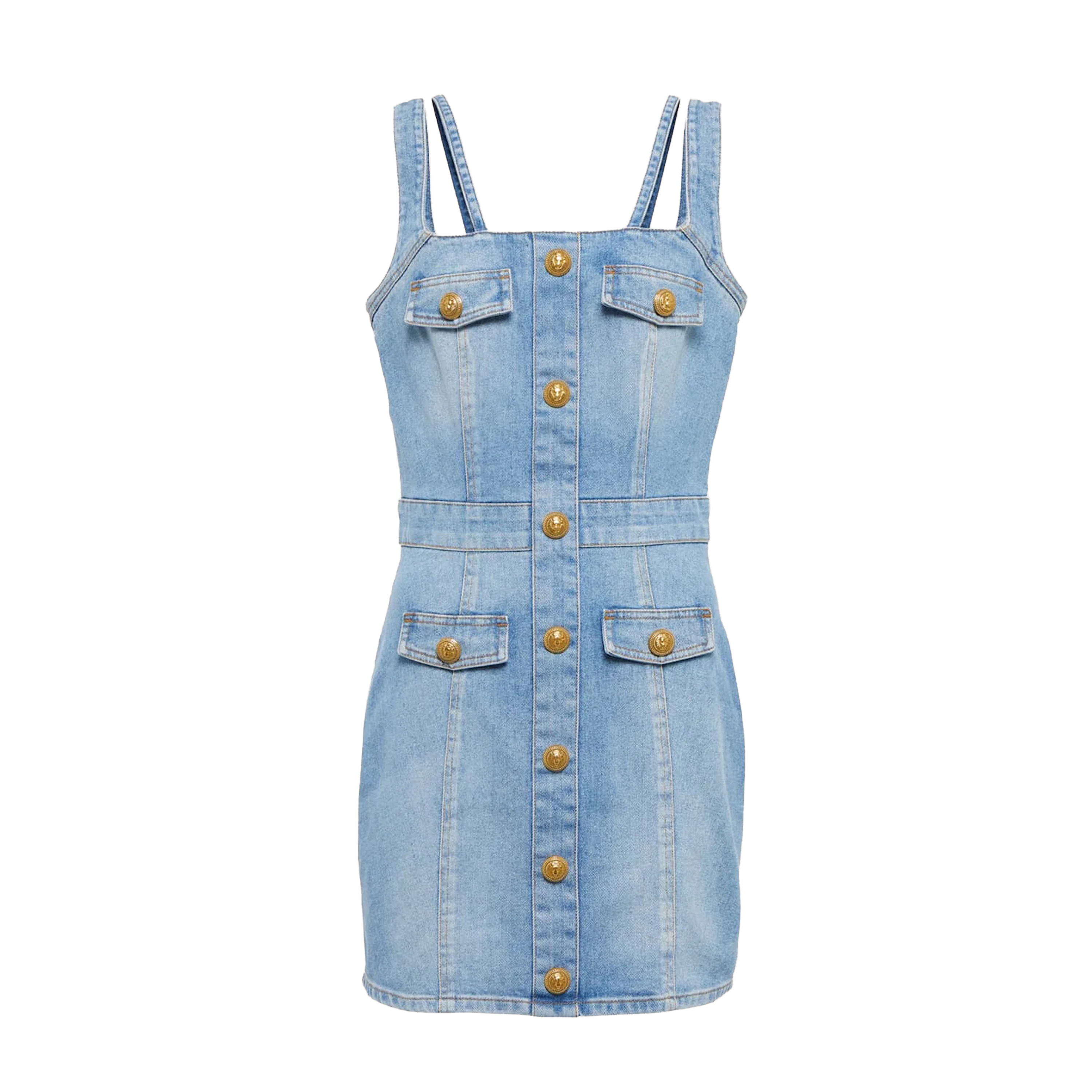 Vestido Denim Balmain 4 Pockets