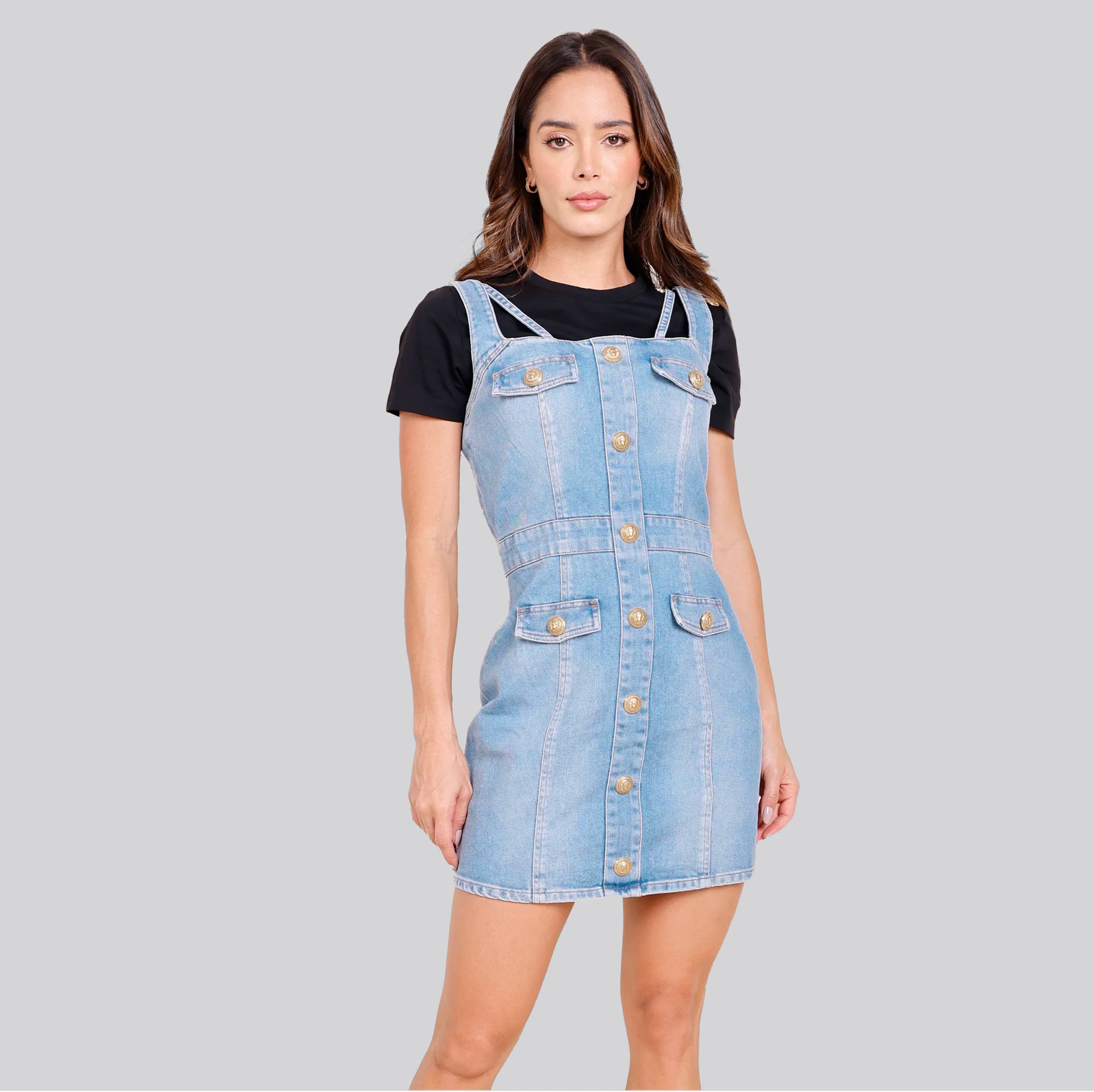Vestido Denim Balmain 4 Pockets