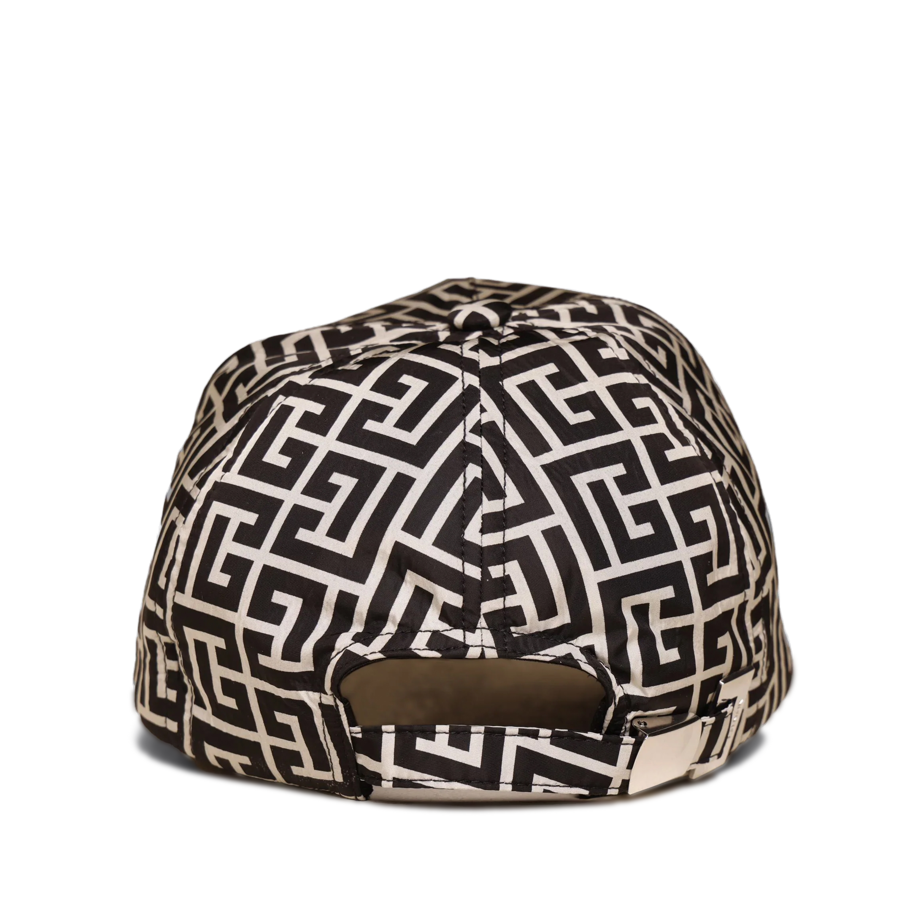 Gorra Blanca Balmain Nylon Monogram