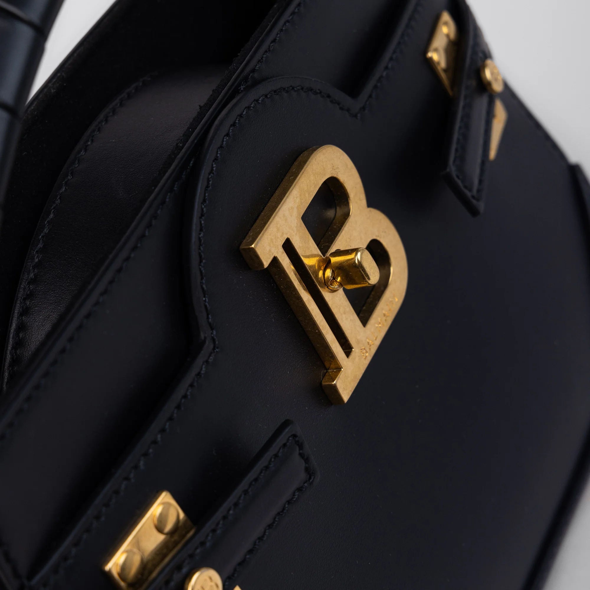 Cartera Negra Balmain Bbuzz Leather