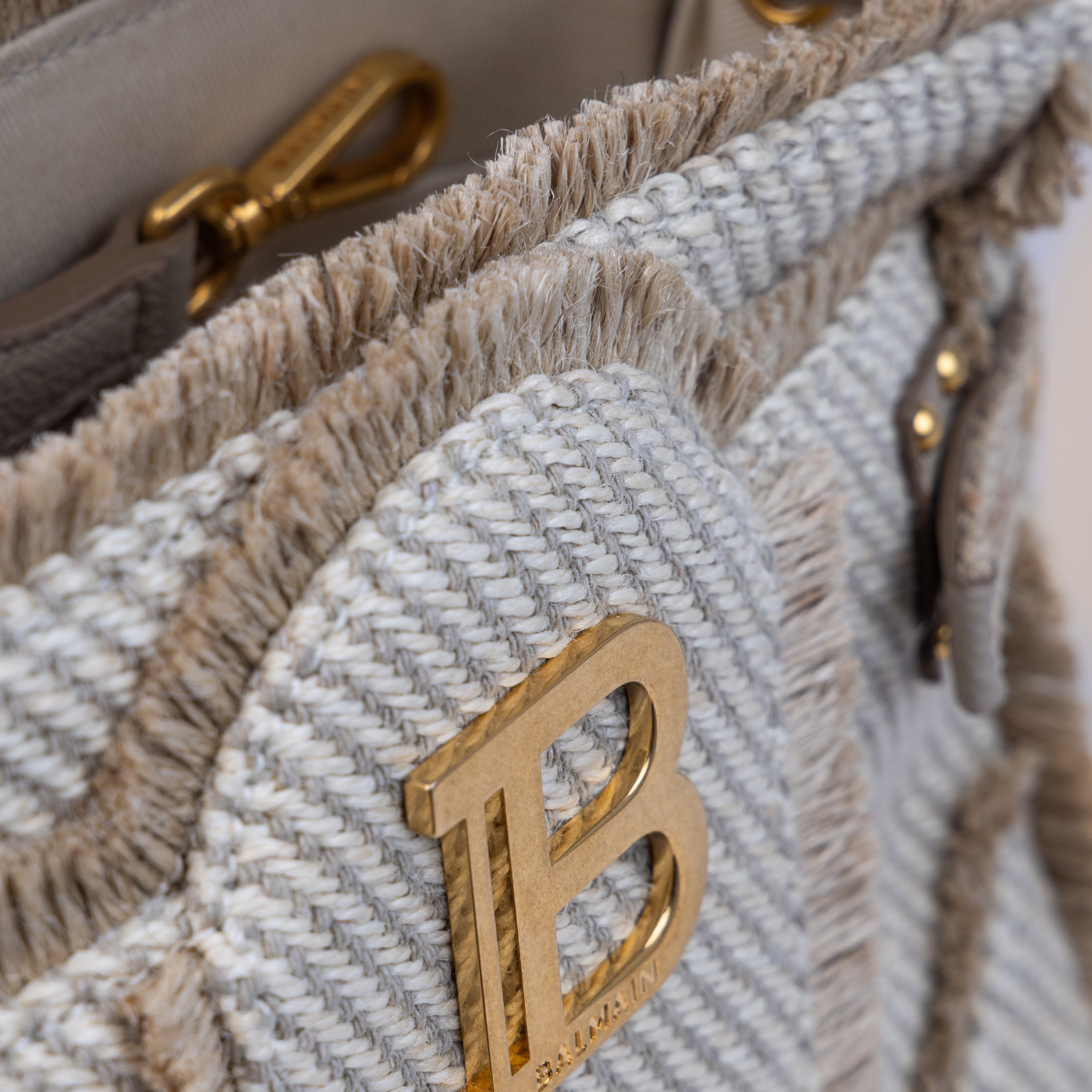 Cartera Beige Balmain Bbuzz
