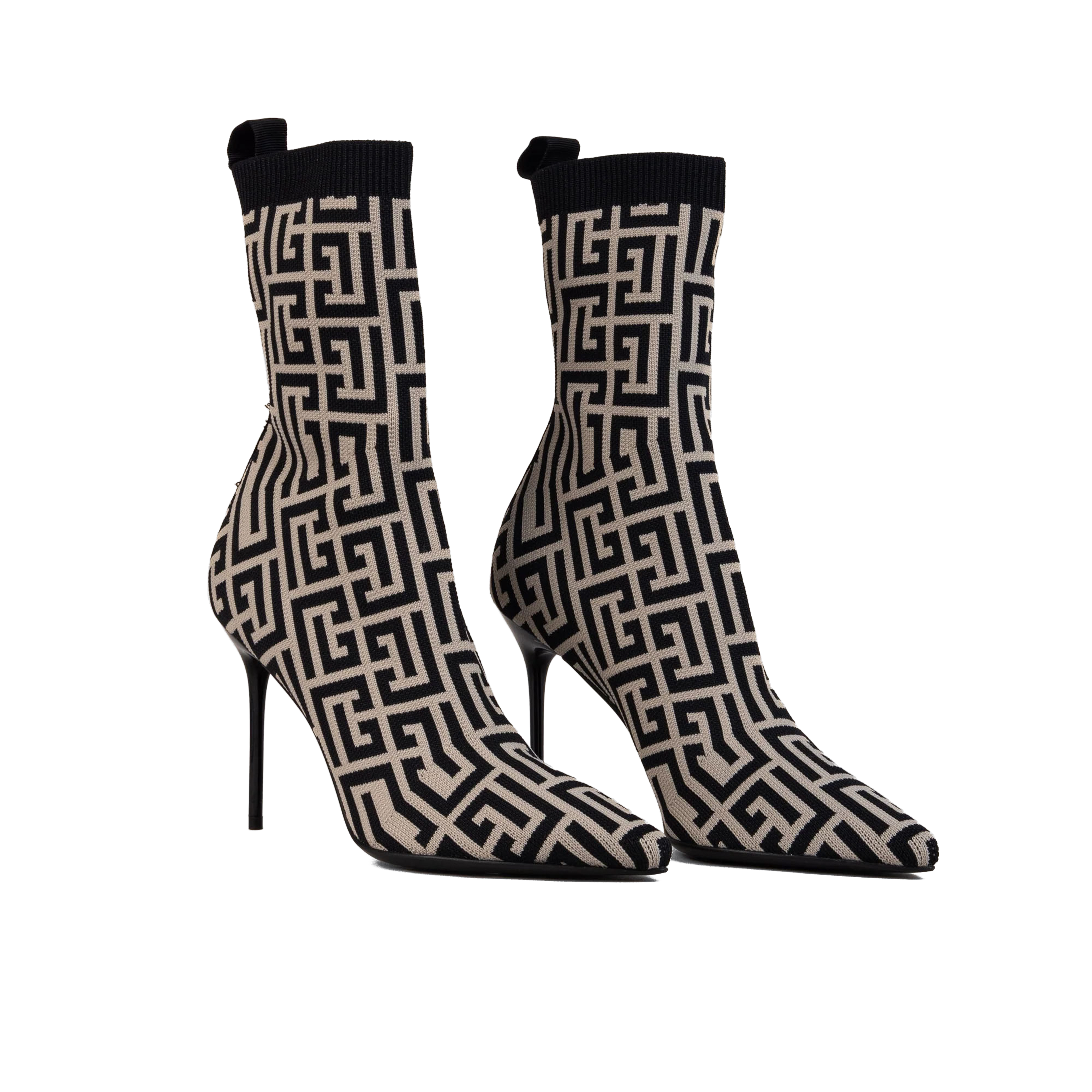 Botas Negras Balmain Monogram