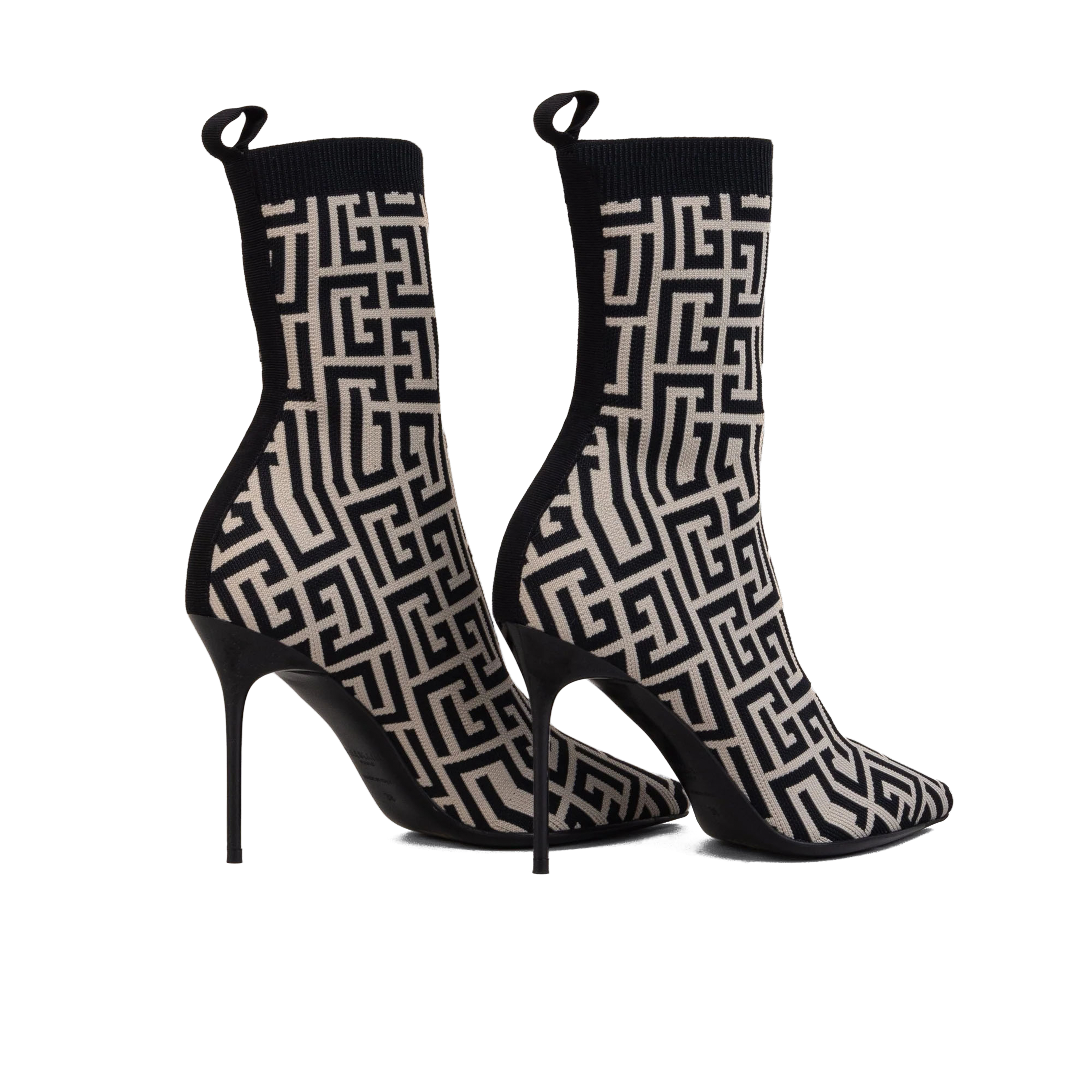 Botas Negras Balmain Monogram