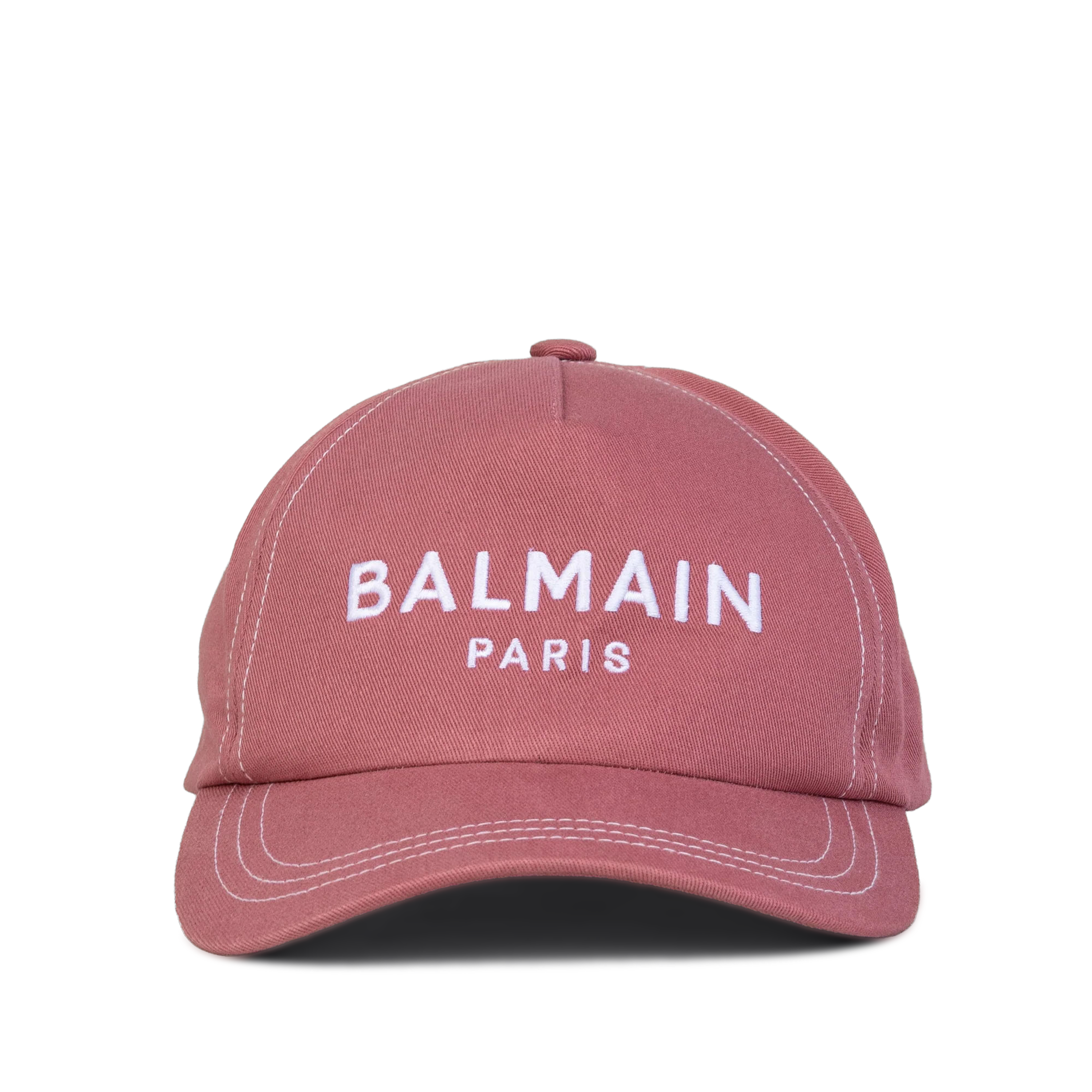 Gorra Rosada Balmain Paris Logo