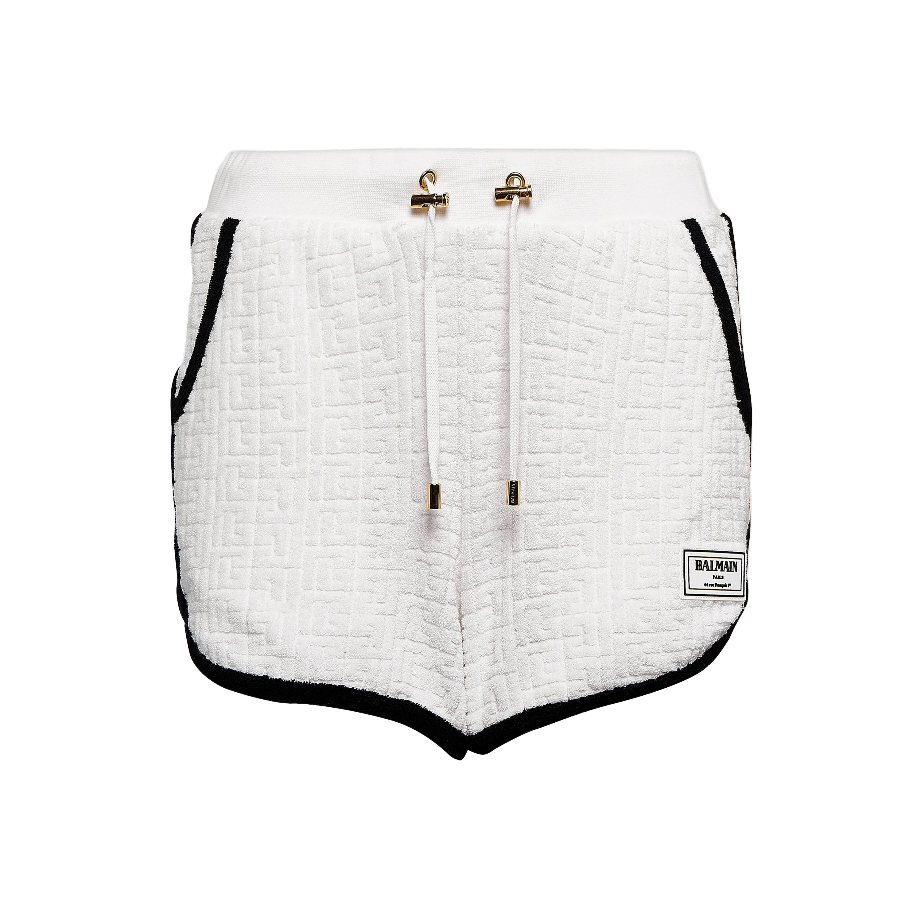 Short Blanco Balmain Monogram Sponge