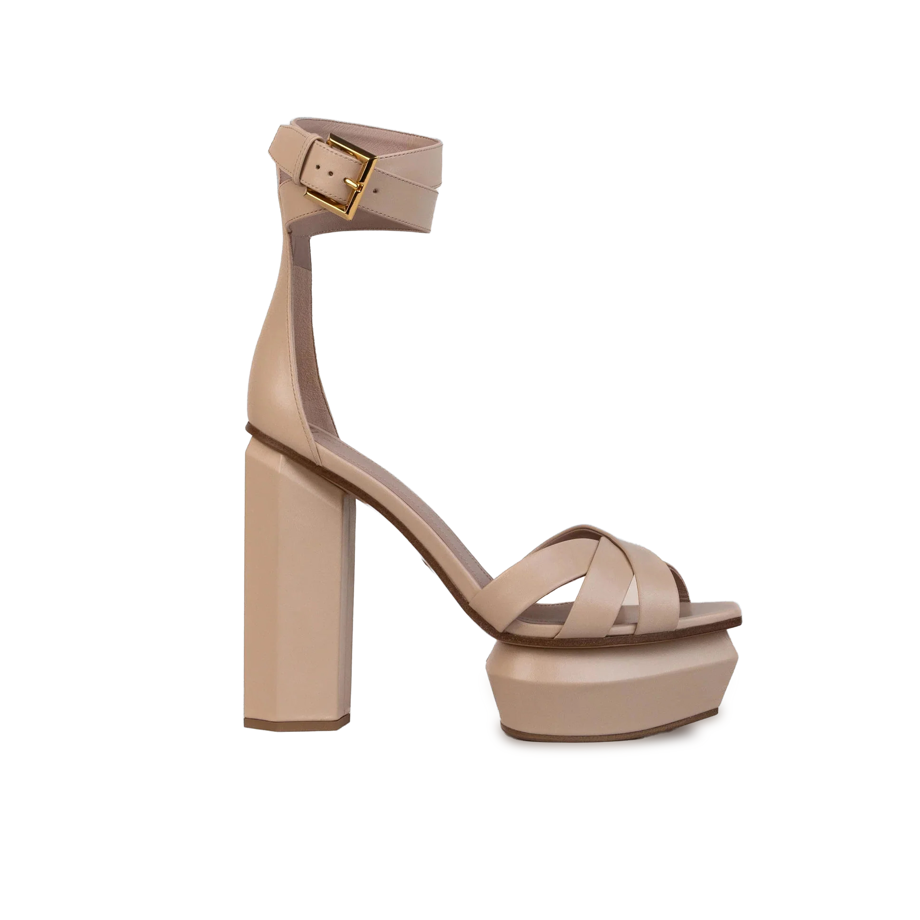 Tacones Beige Balmain Platform