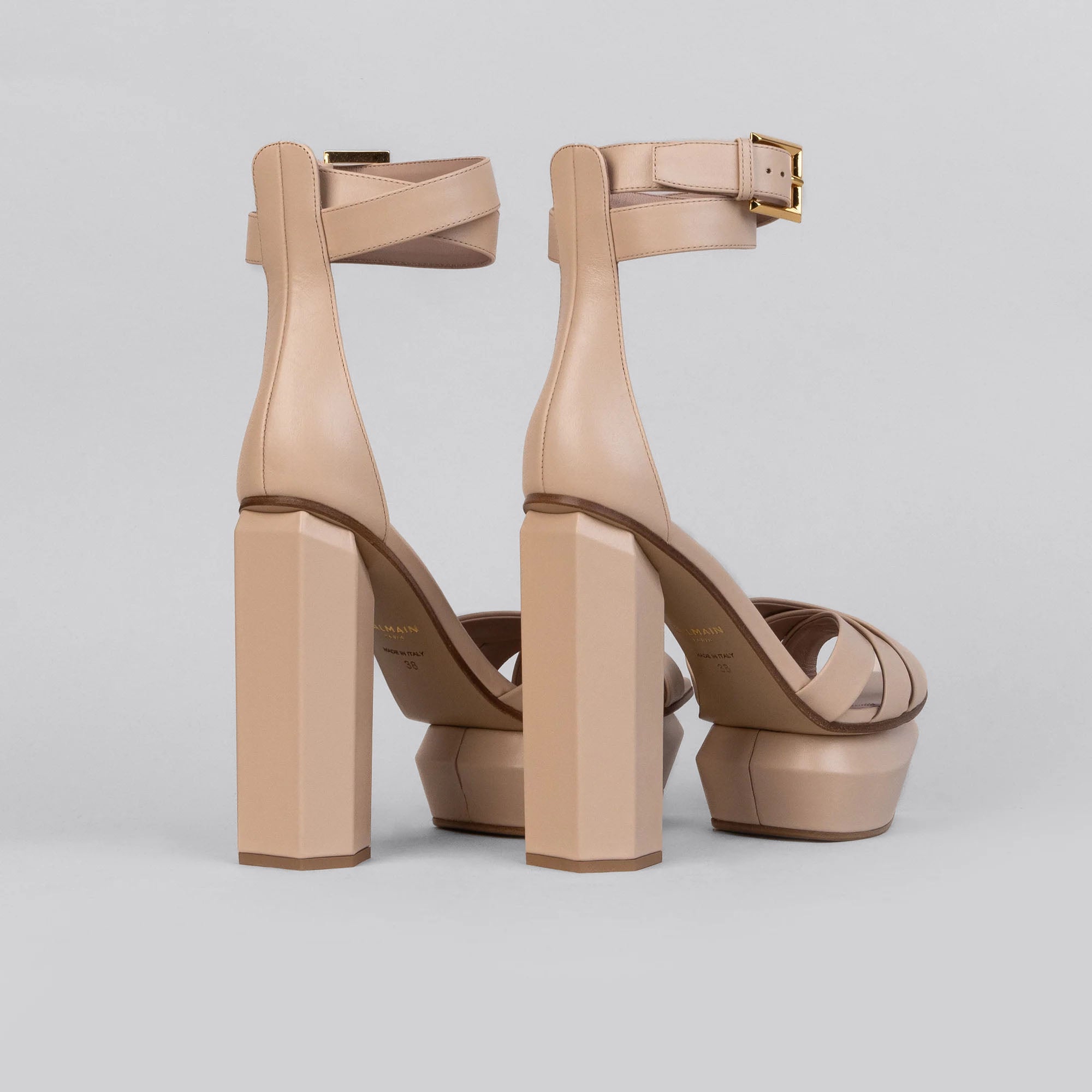 Tacones Beige Balmain Platform