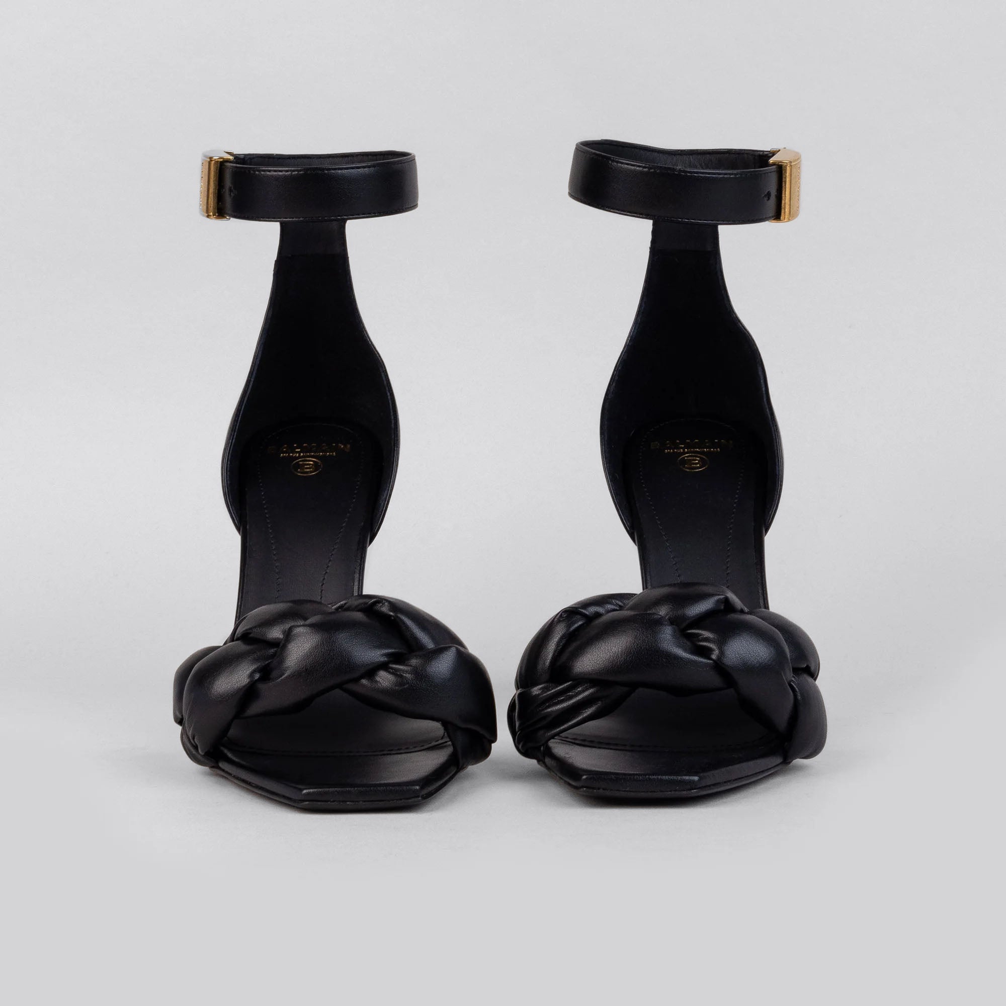 Tacones Negros Balmain Uma-Cuir