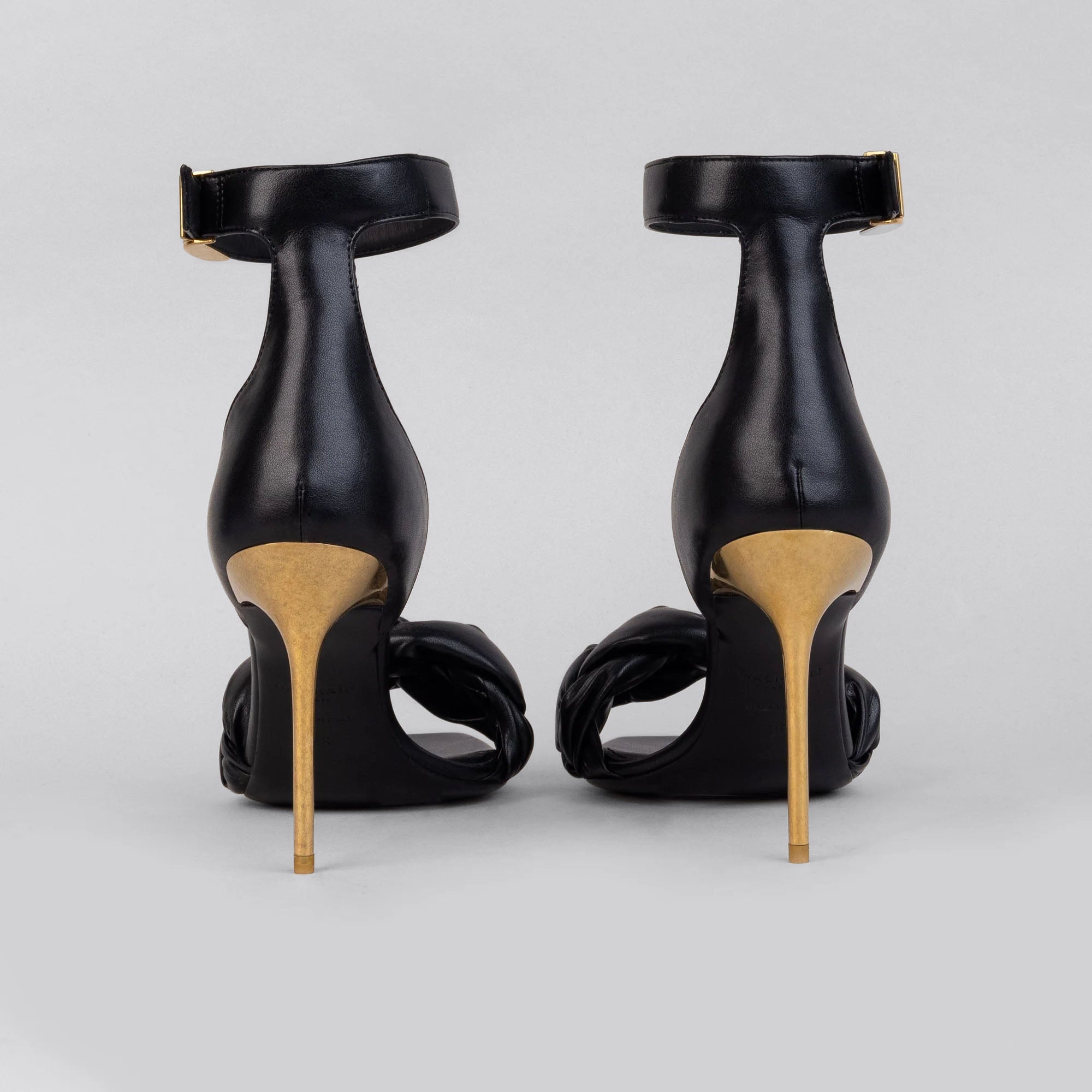 Tacones Negros Balmain Uma-Cuir