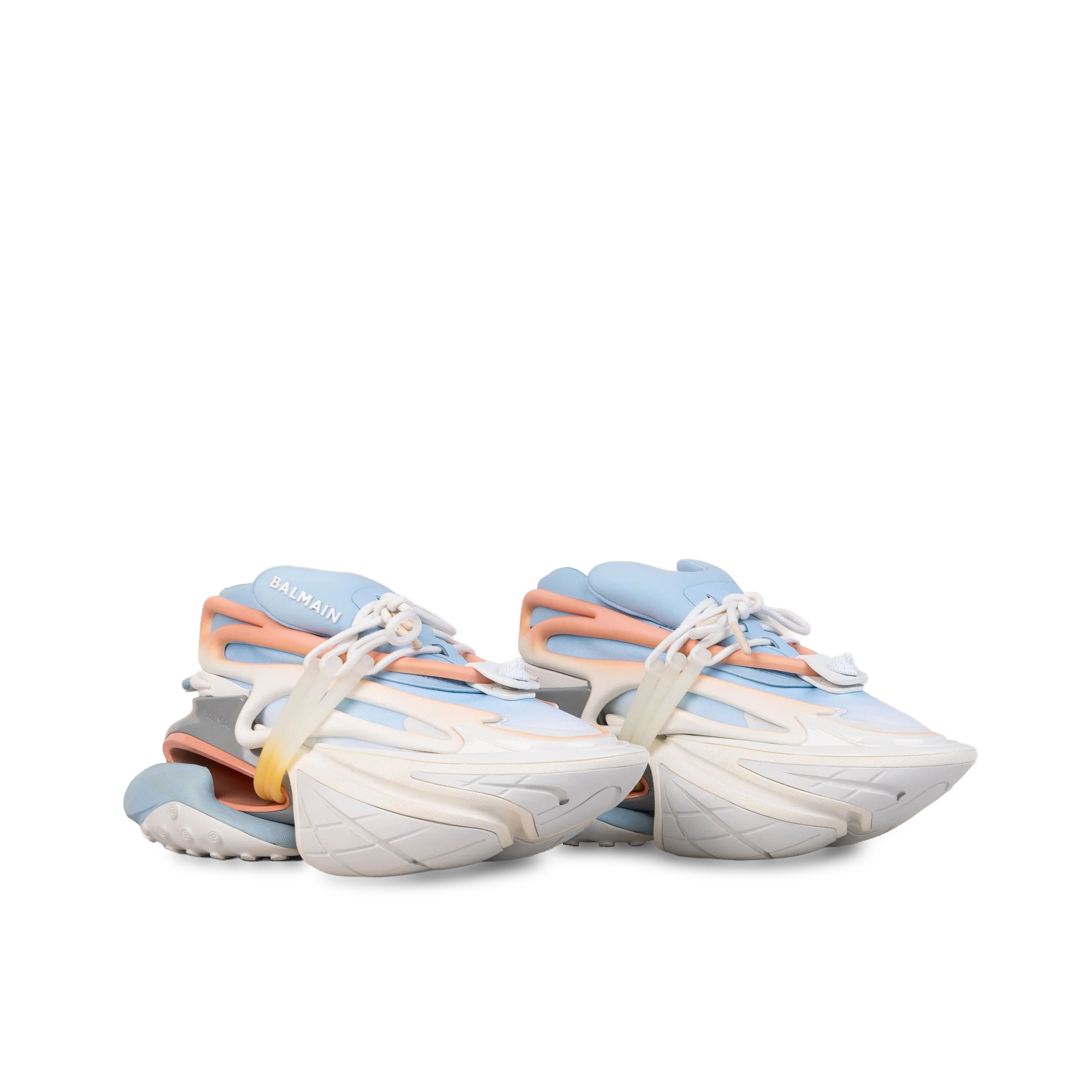 Sneakers Blanco Balmain Azul Cielo Unicorn