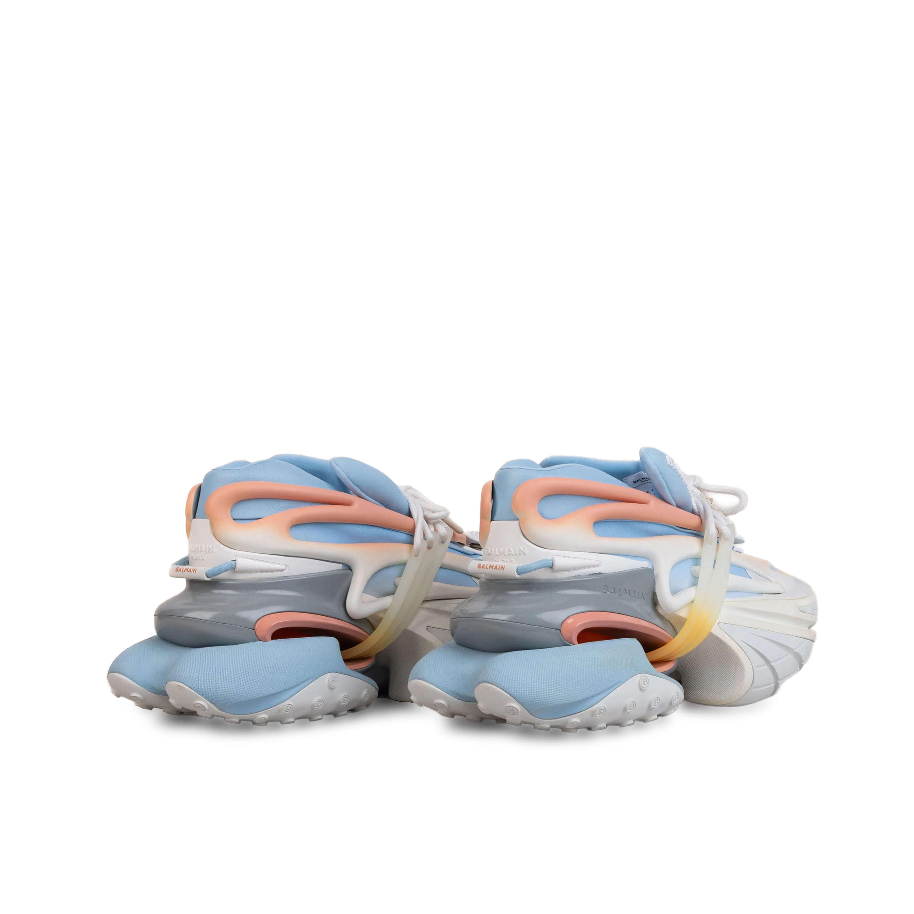 Sneakers Blanco Balmain Azul Cielo Unicorn