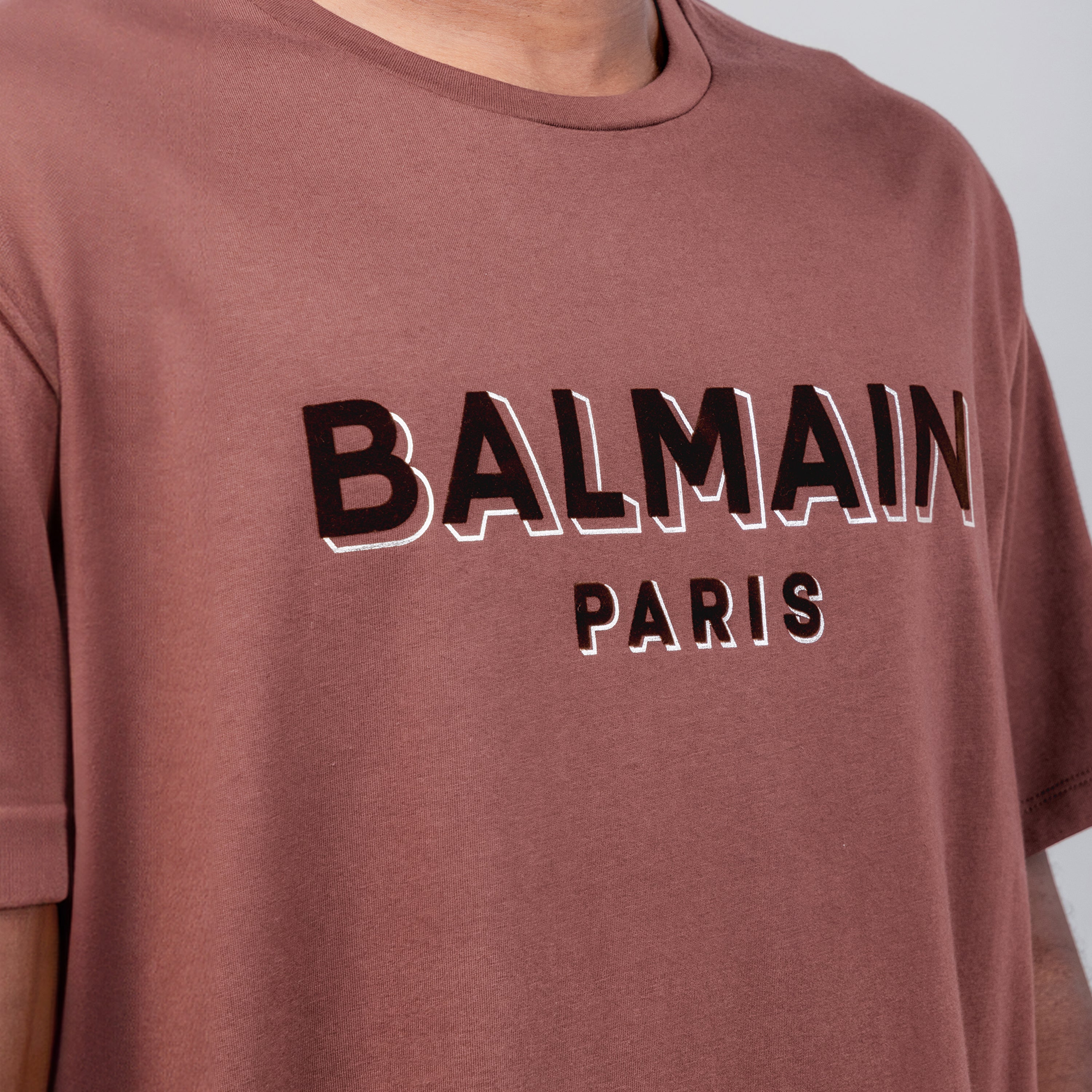 Camiseta Café Balmain Paris Logo