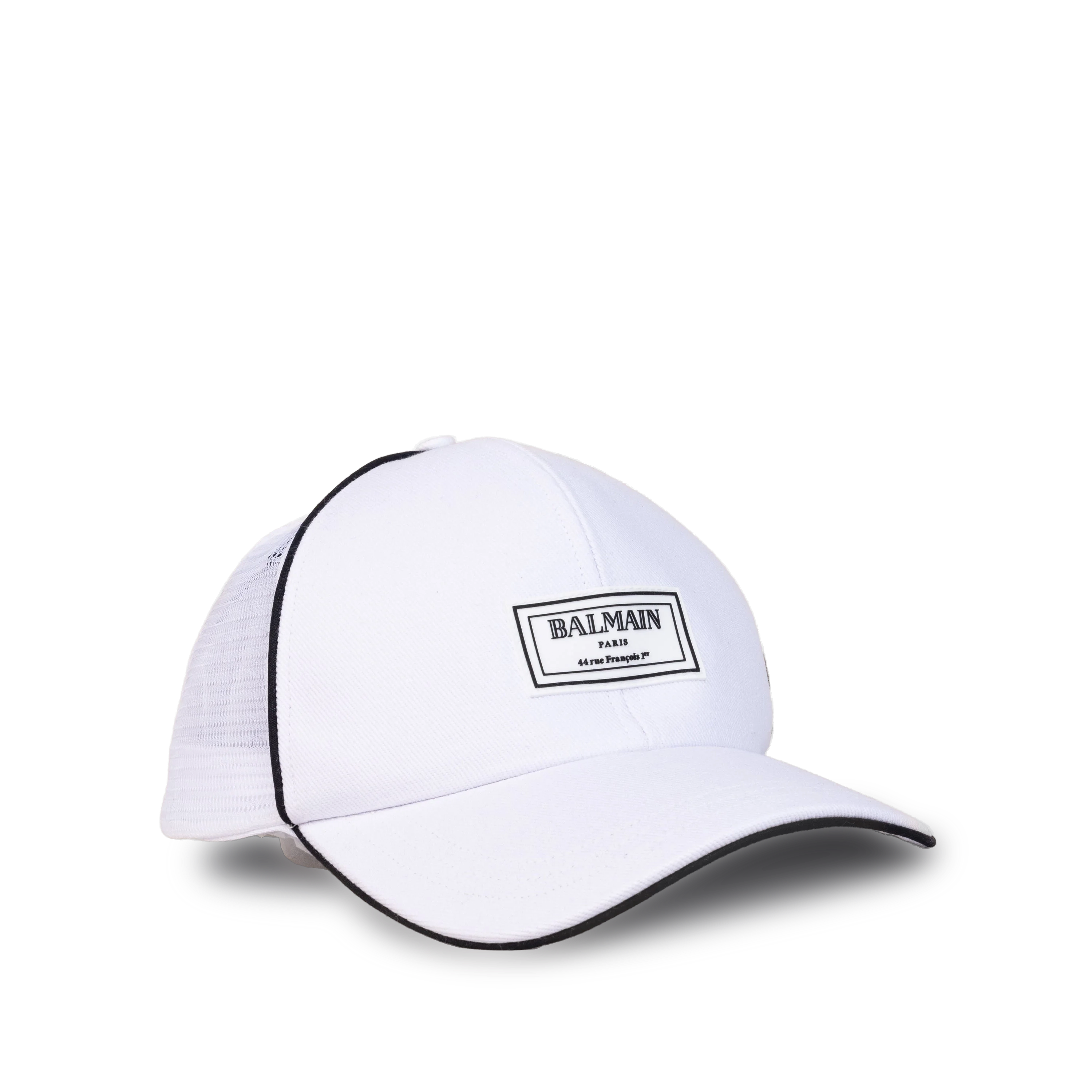Gorra Blanca Balmain Paris Patch