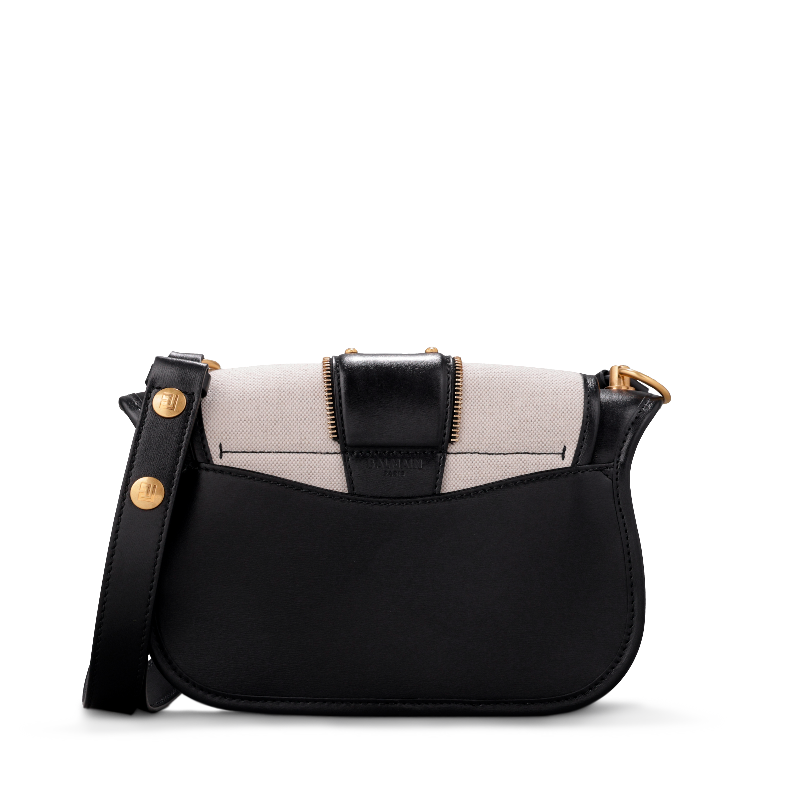 Cartera Negra Balmain Blanco Blaze Shoulder S-Canvas