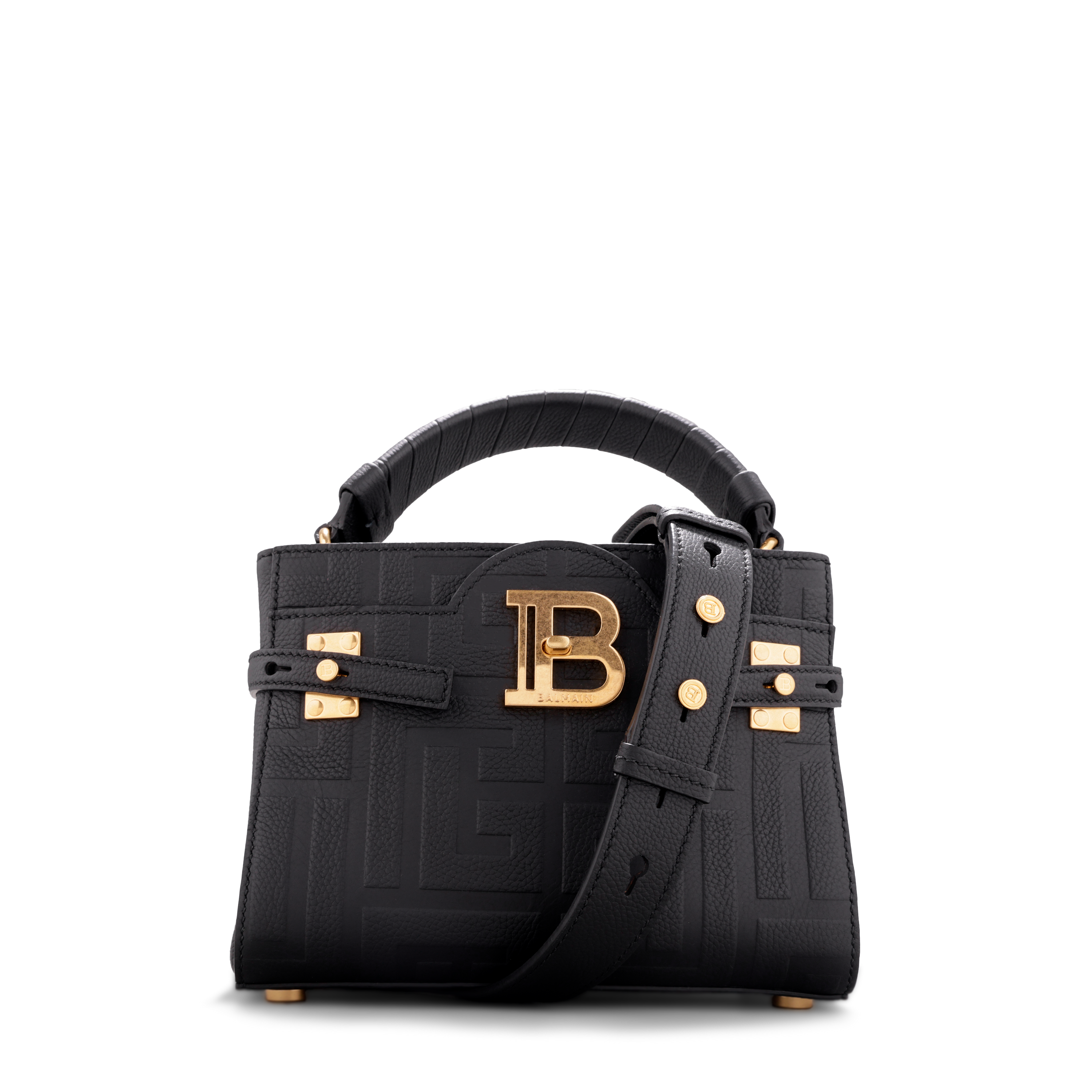 Cartera Negra Balmain Bbuz Handle 22