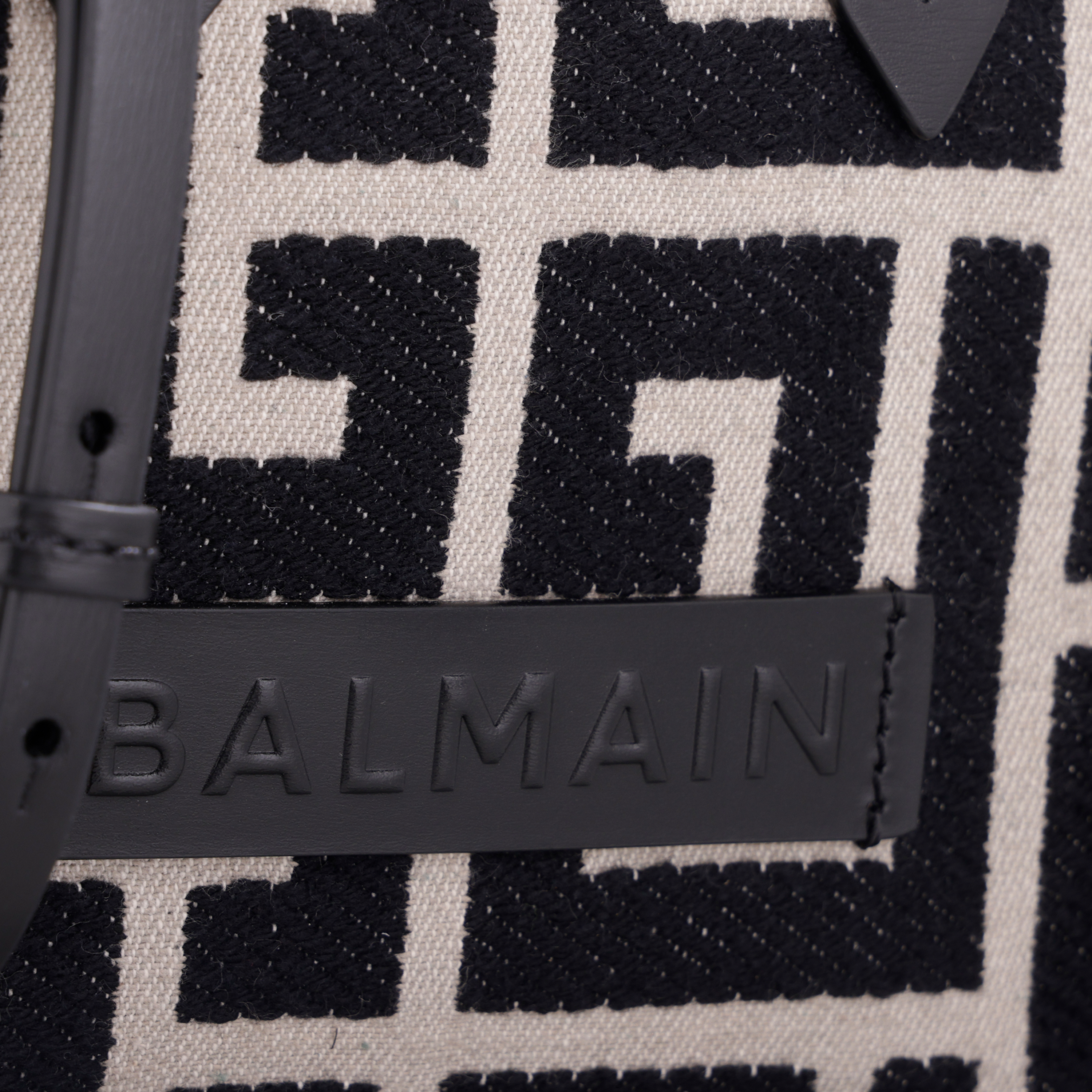 Cartera Negra Balmain B-Army Shopper Mini Monogram