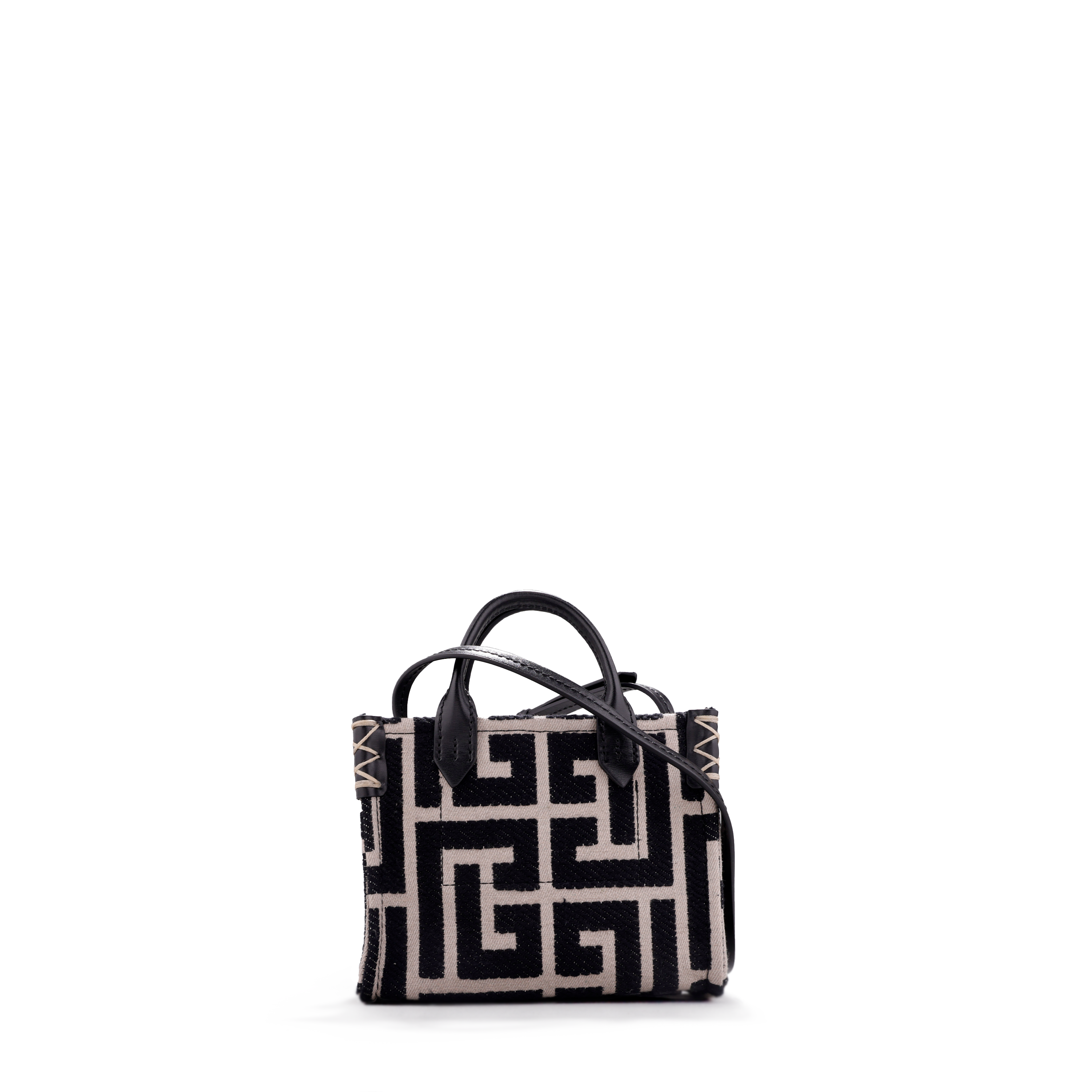 Cartera Negra Balmain B-Army Shopper Mini Monogram
