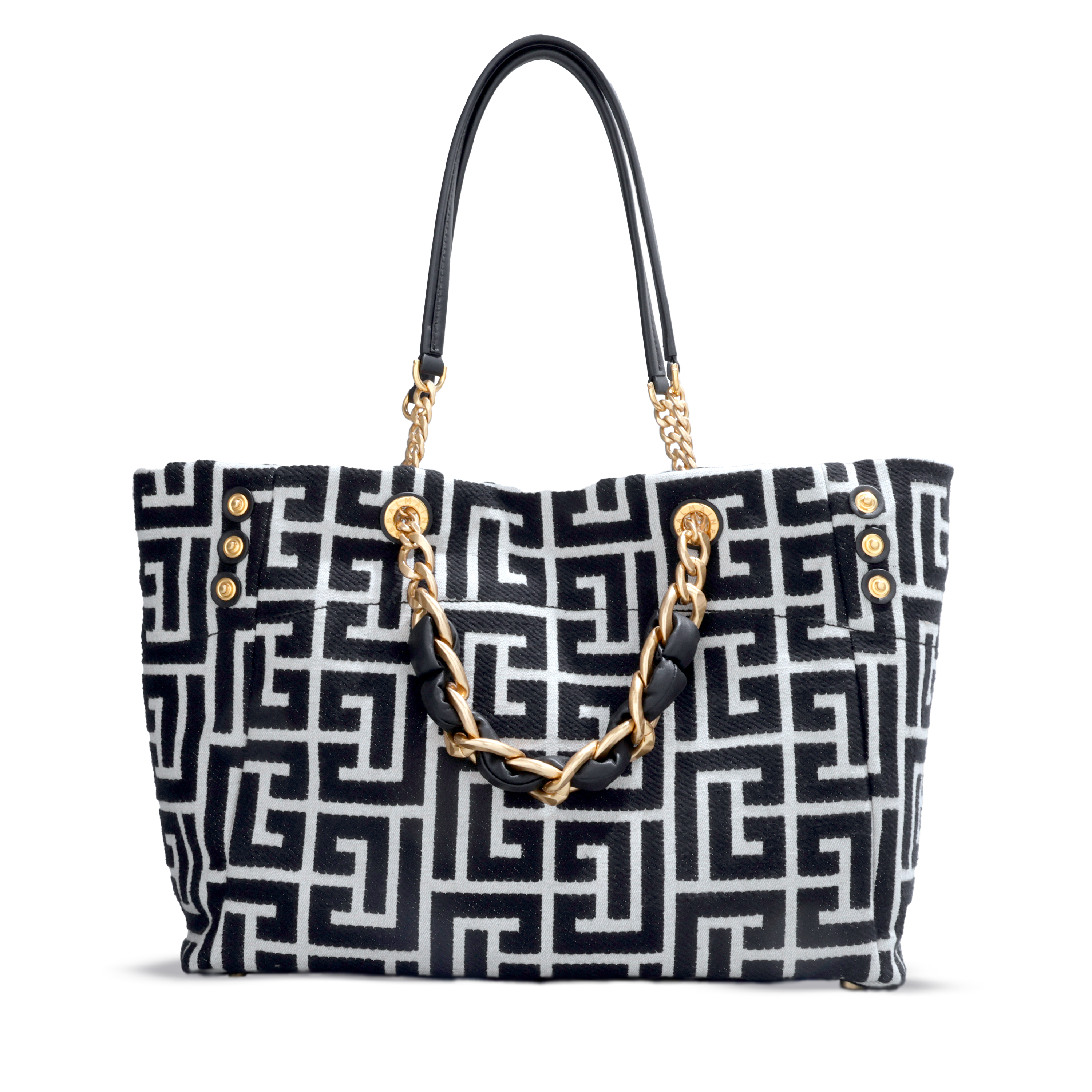 Cartera Negra Balmain 1945 Jacquard Monogramme