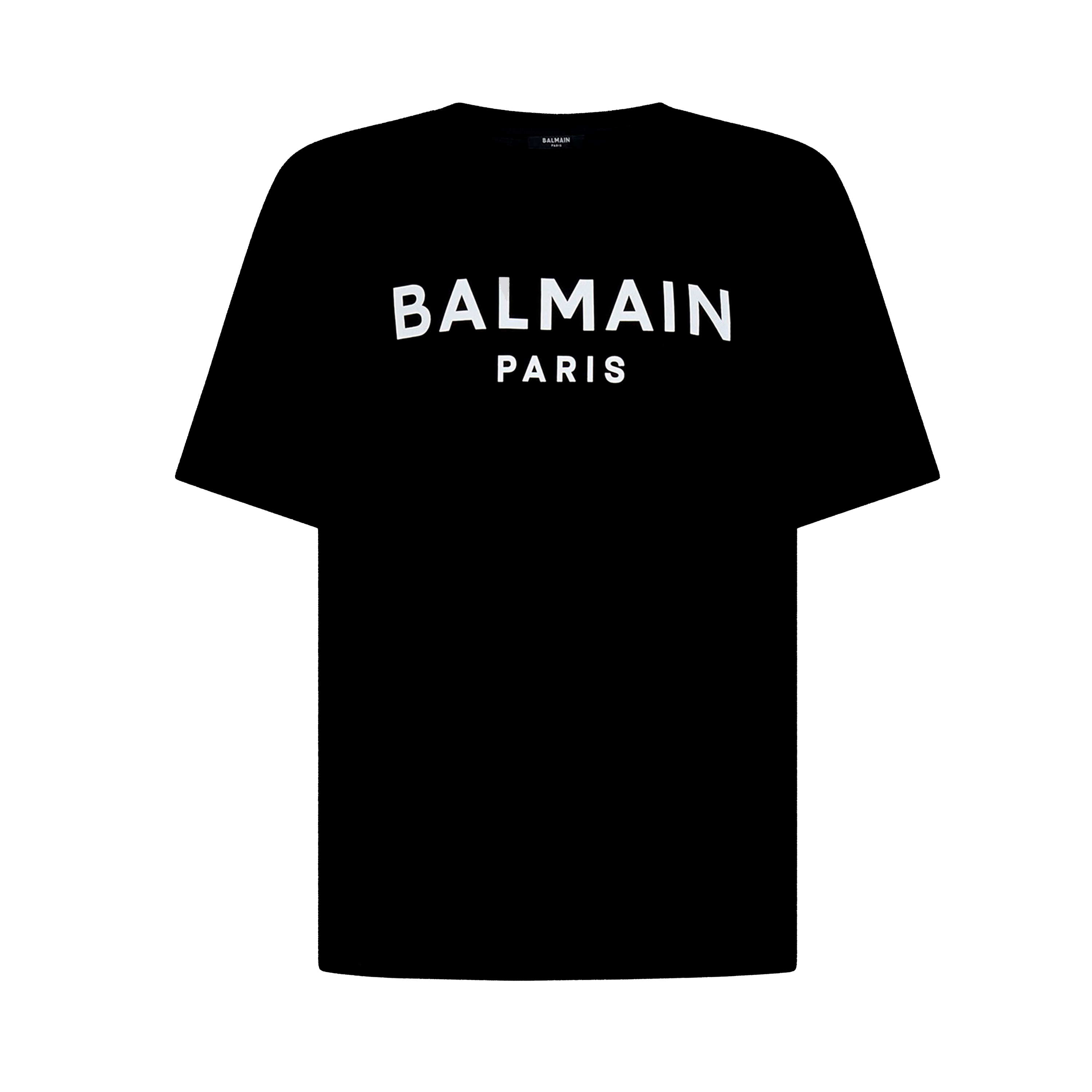 Camiseta Negra Balmain Paris Logo