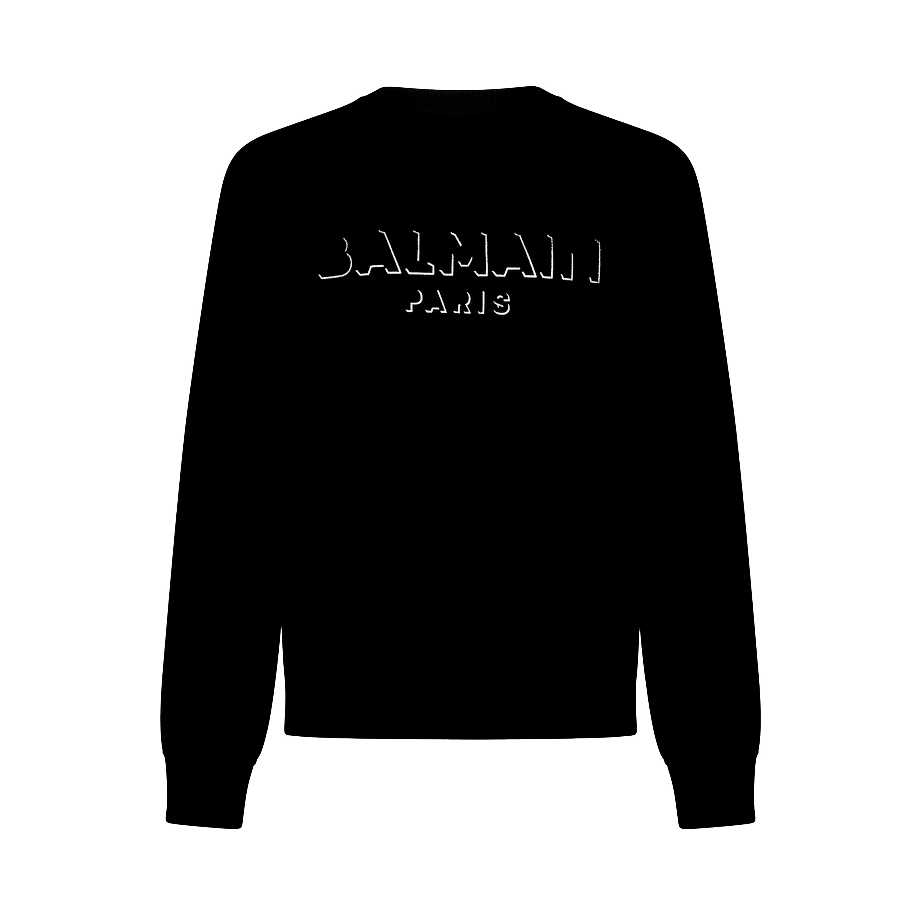 Buzo Negro Balmain Flock & Foil