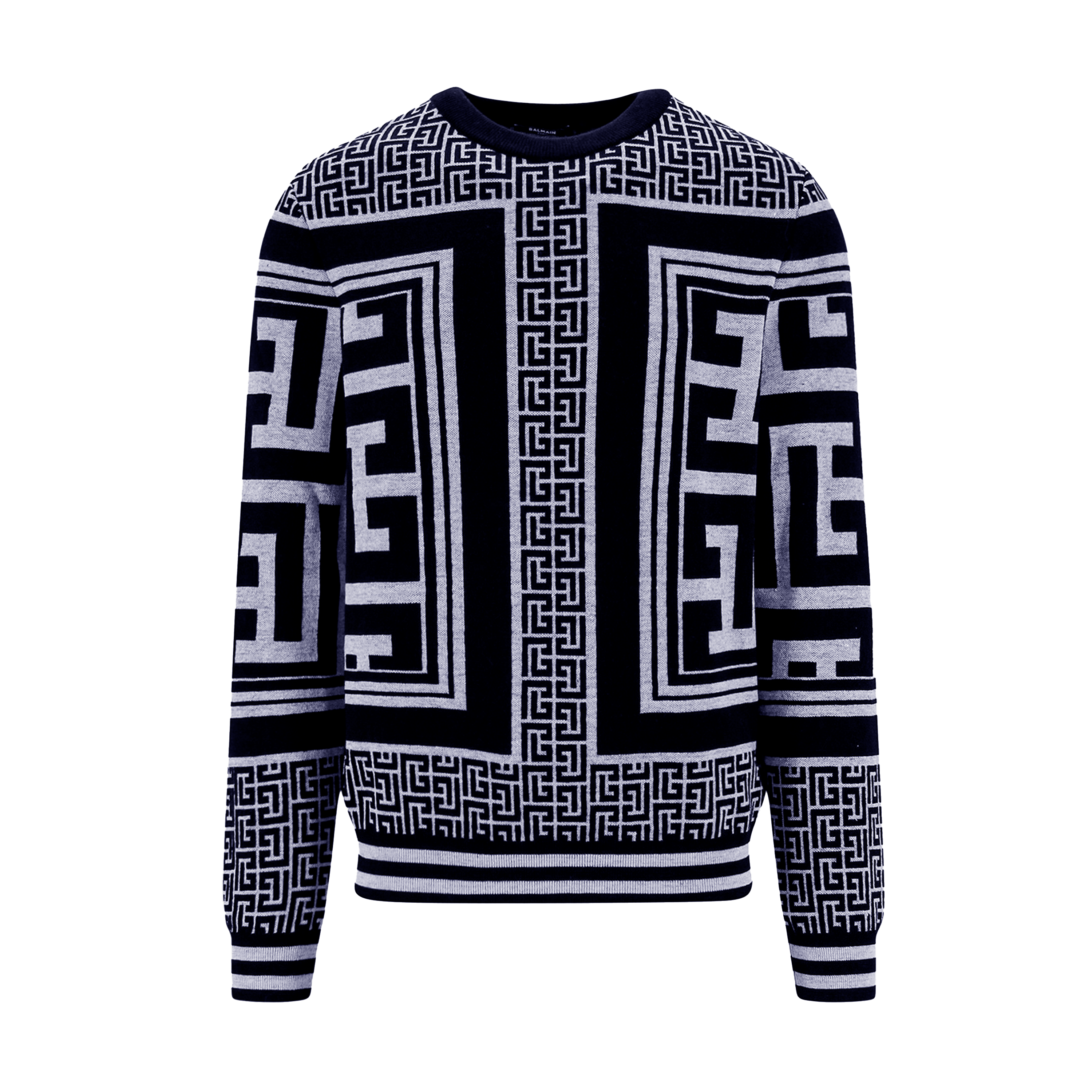 Buzo Negro Balmain Maxi Monigram