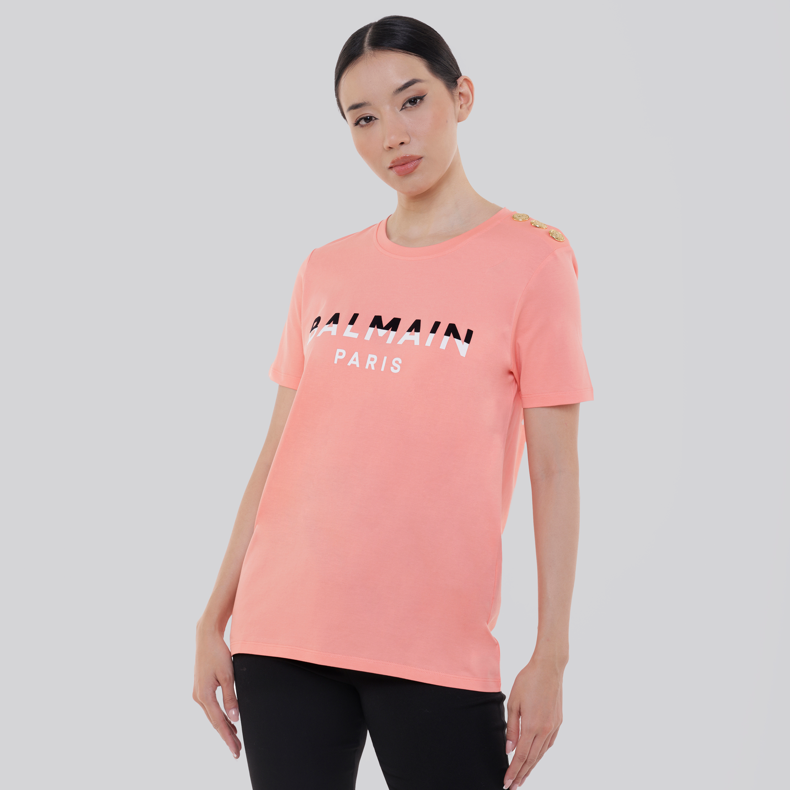 Camiseta Salmon Balmain Paris 3 BTN