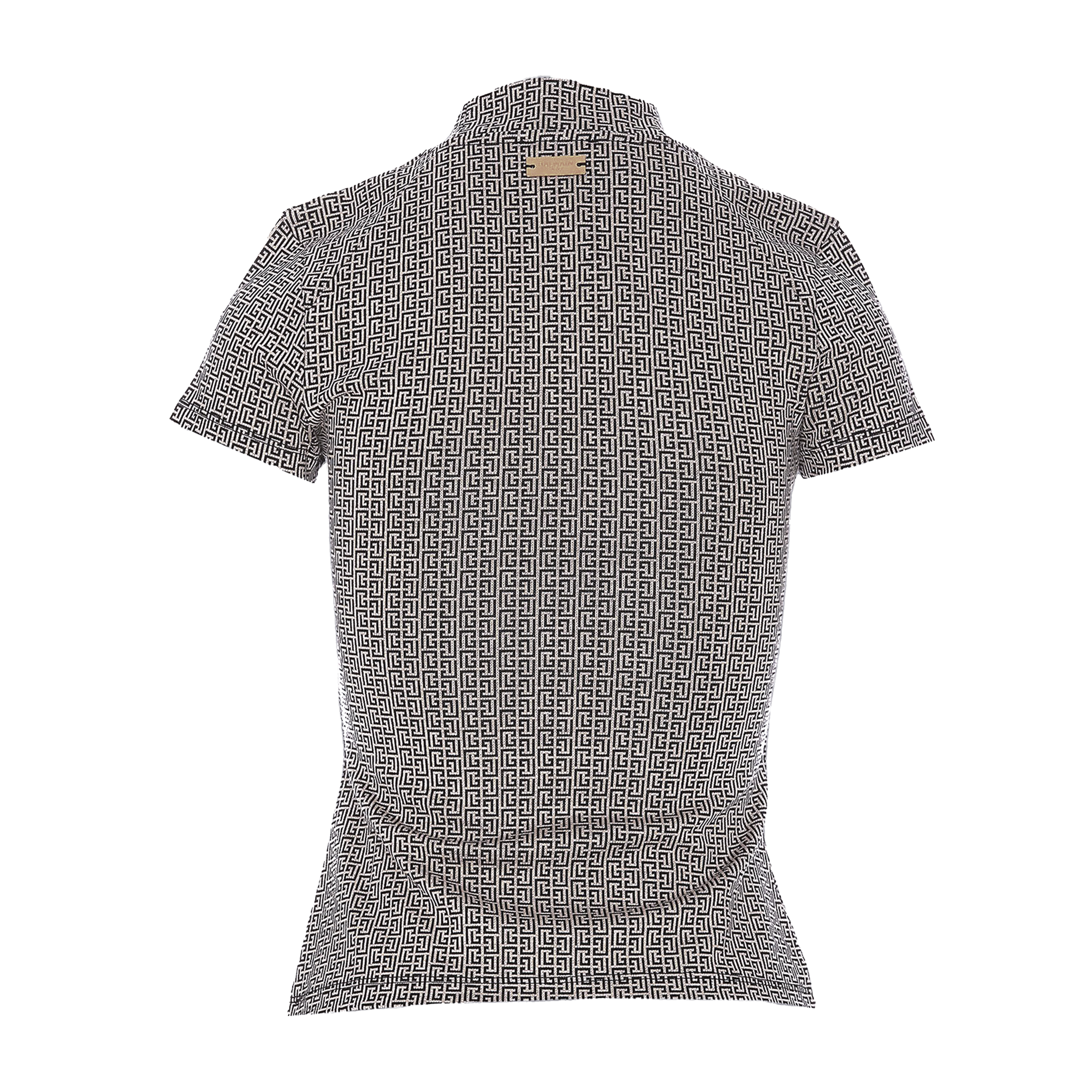 Camiseta Negra Balmain Blanco Raglan Monogram
