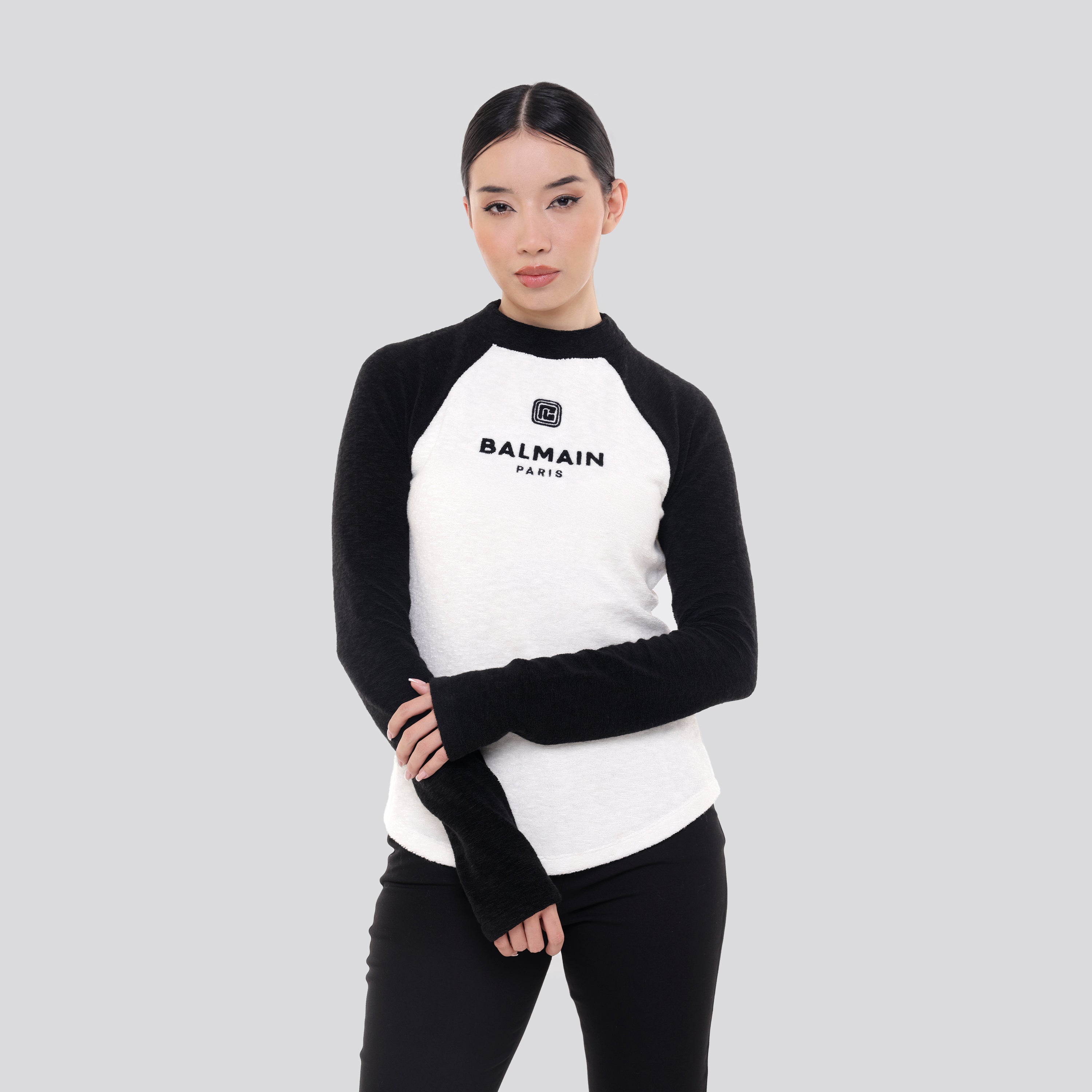 Buzo Blanco Balmain Negro Paris PB