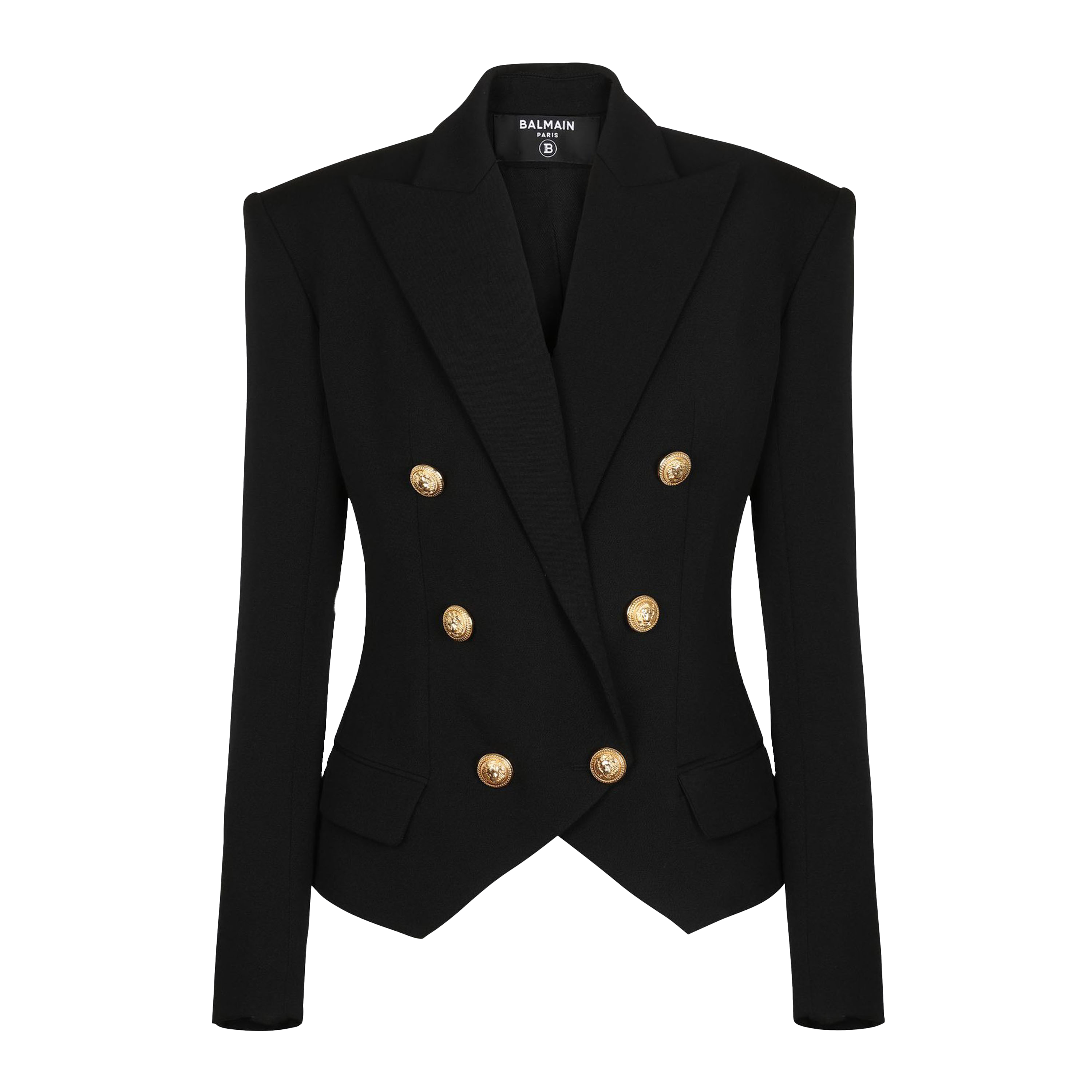 Blazer Negro Balmain 6 BTN Grain