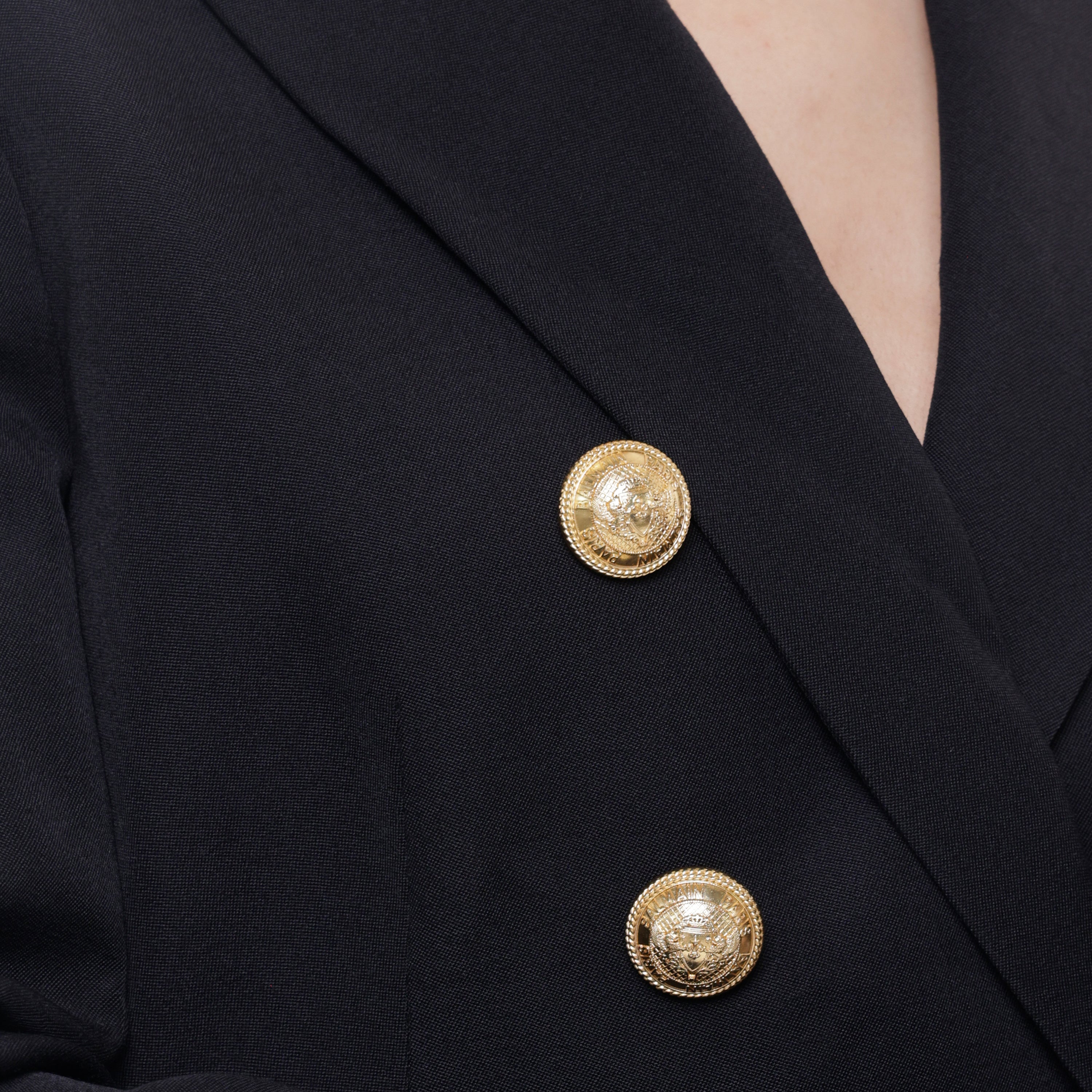 Blazer Negro Balmain 6 BTN Grain