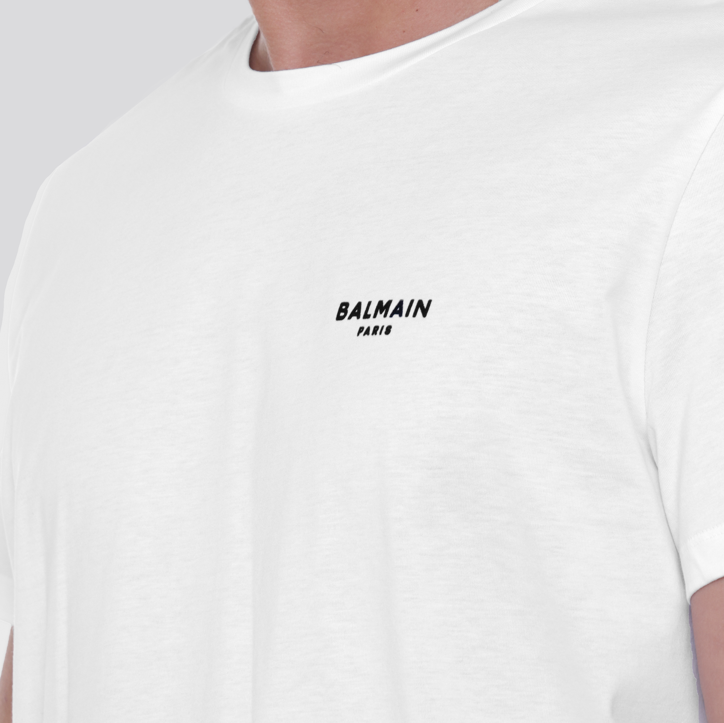 Camiseta Blanca Balmain Logo