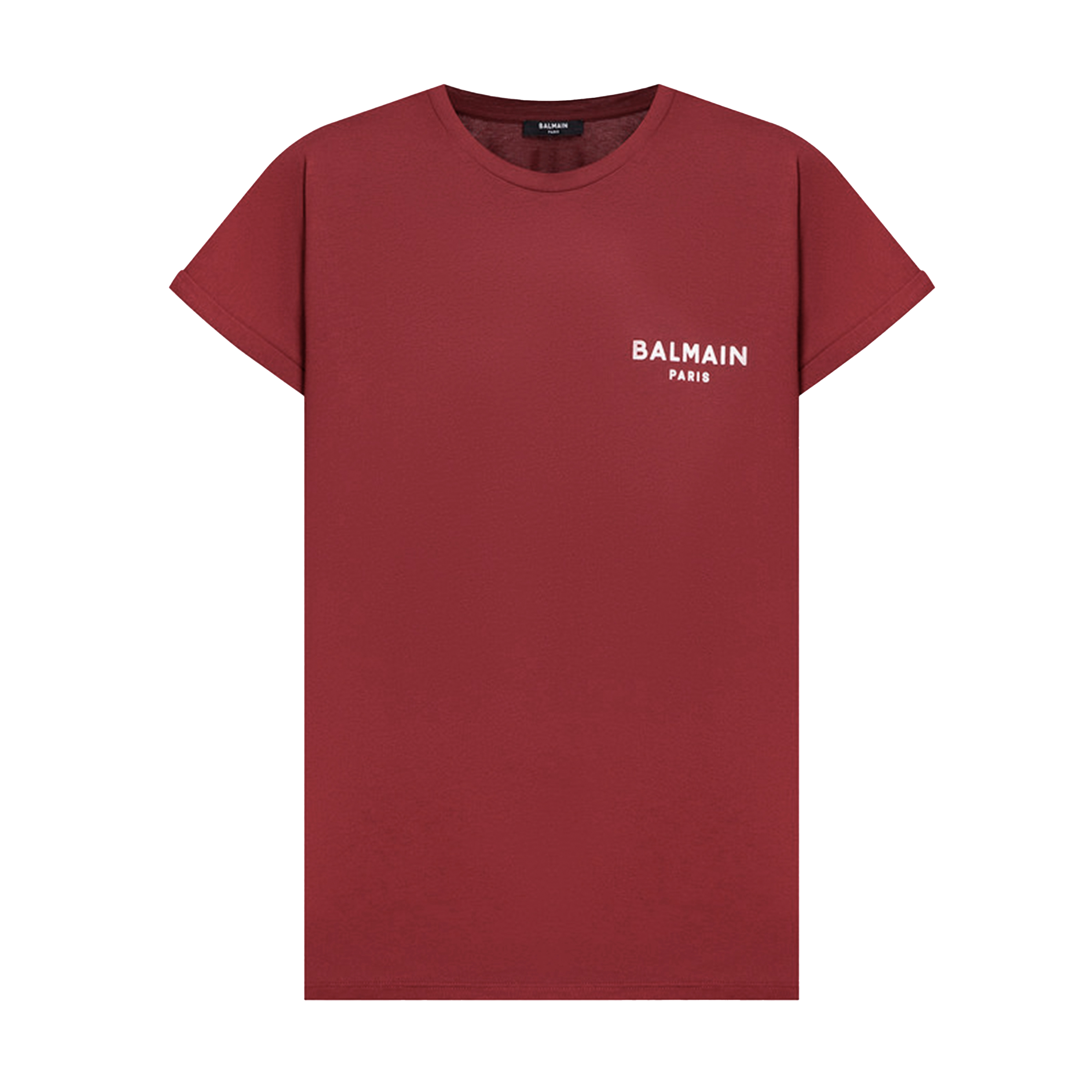 Camiseta Roja Balmain Logo