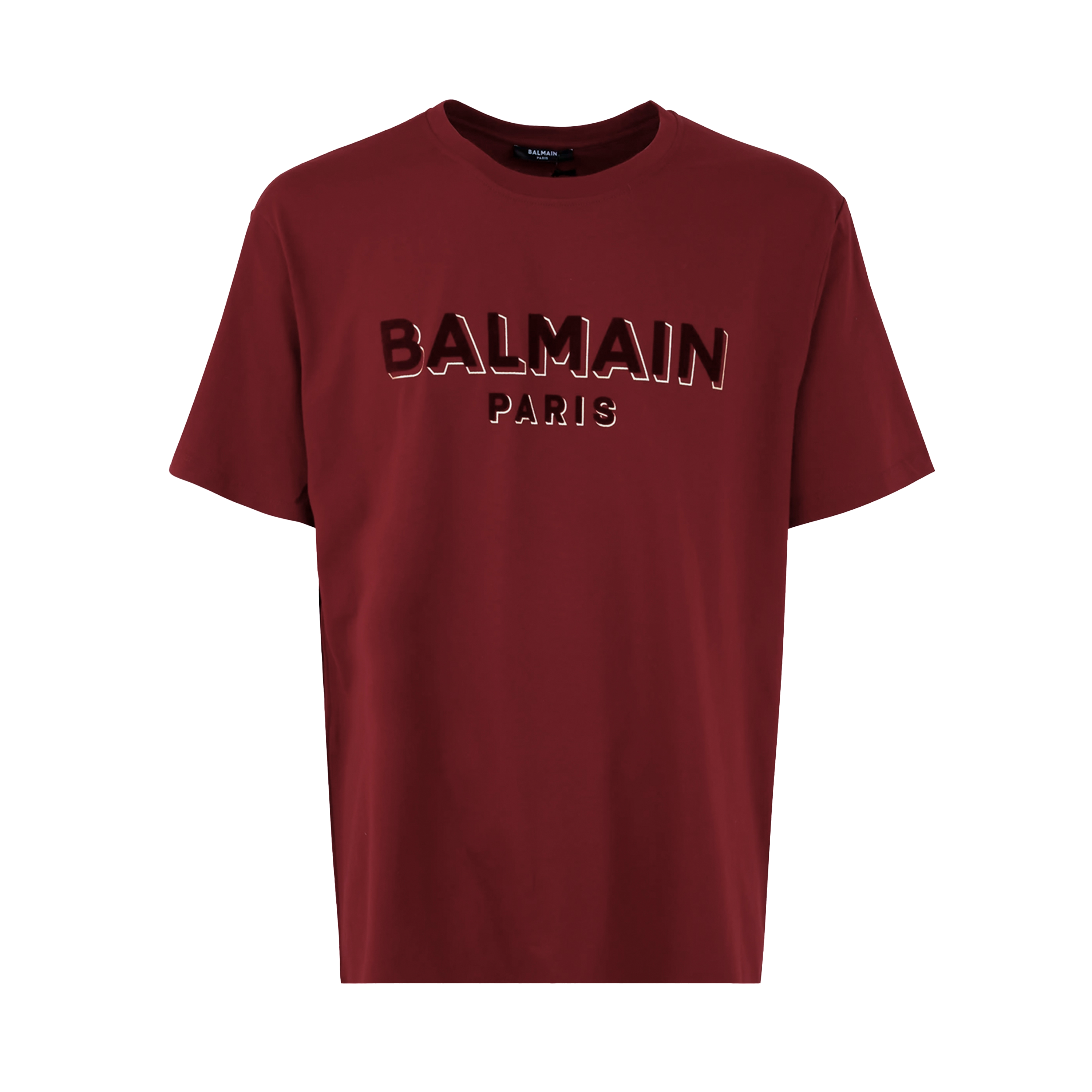 Camiseta Negra Balmain Flock & Foil