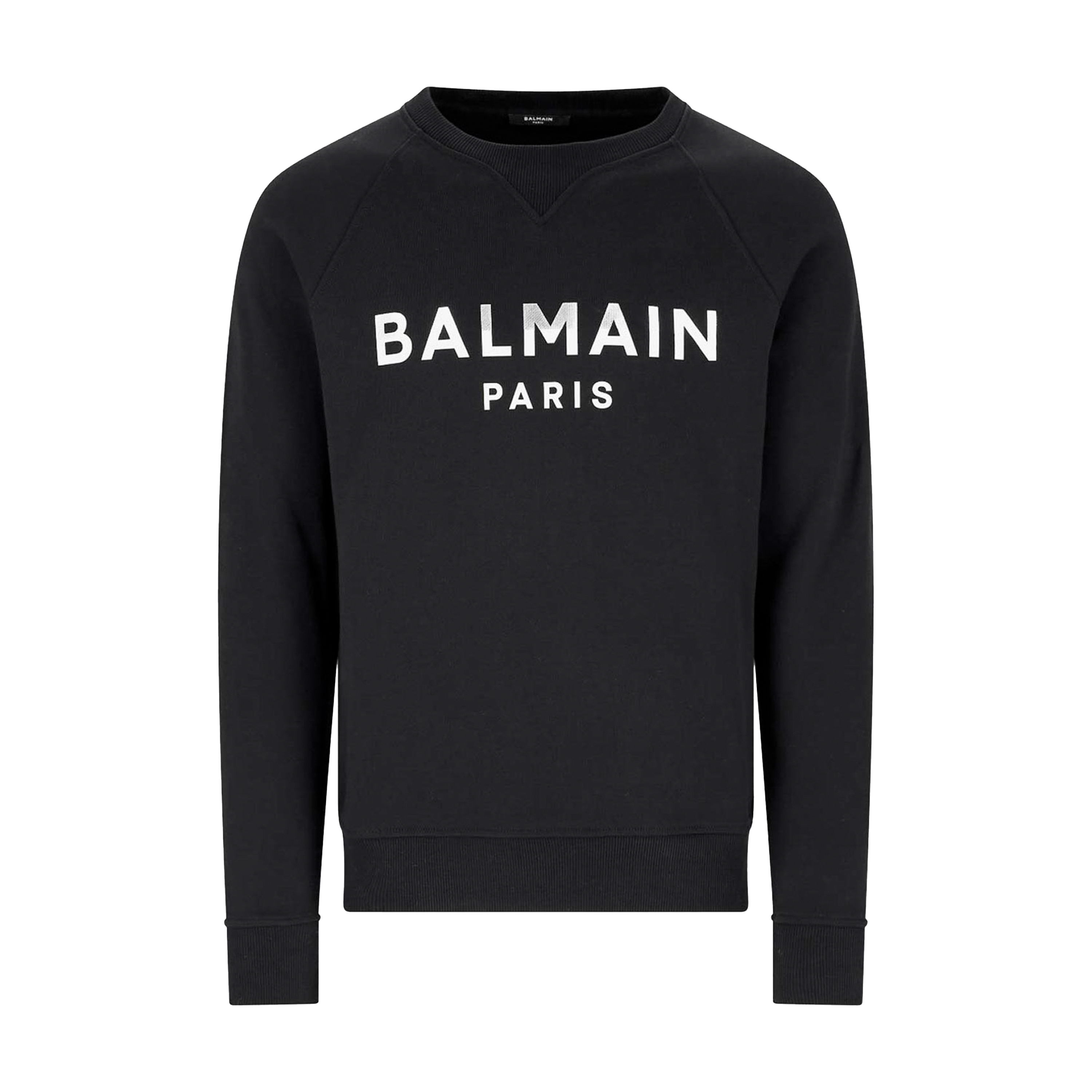 Buzo Negro Balmain Paris Logo