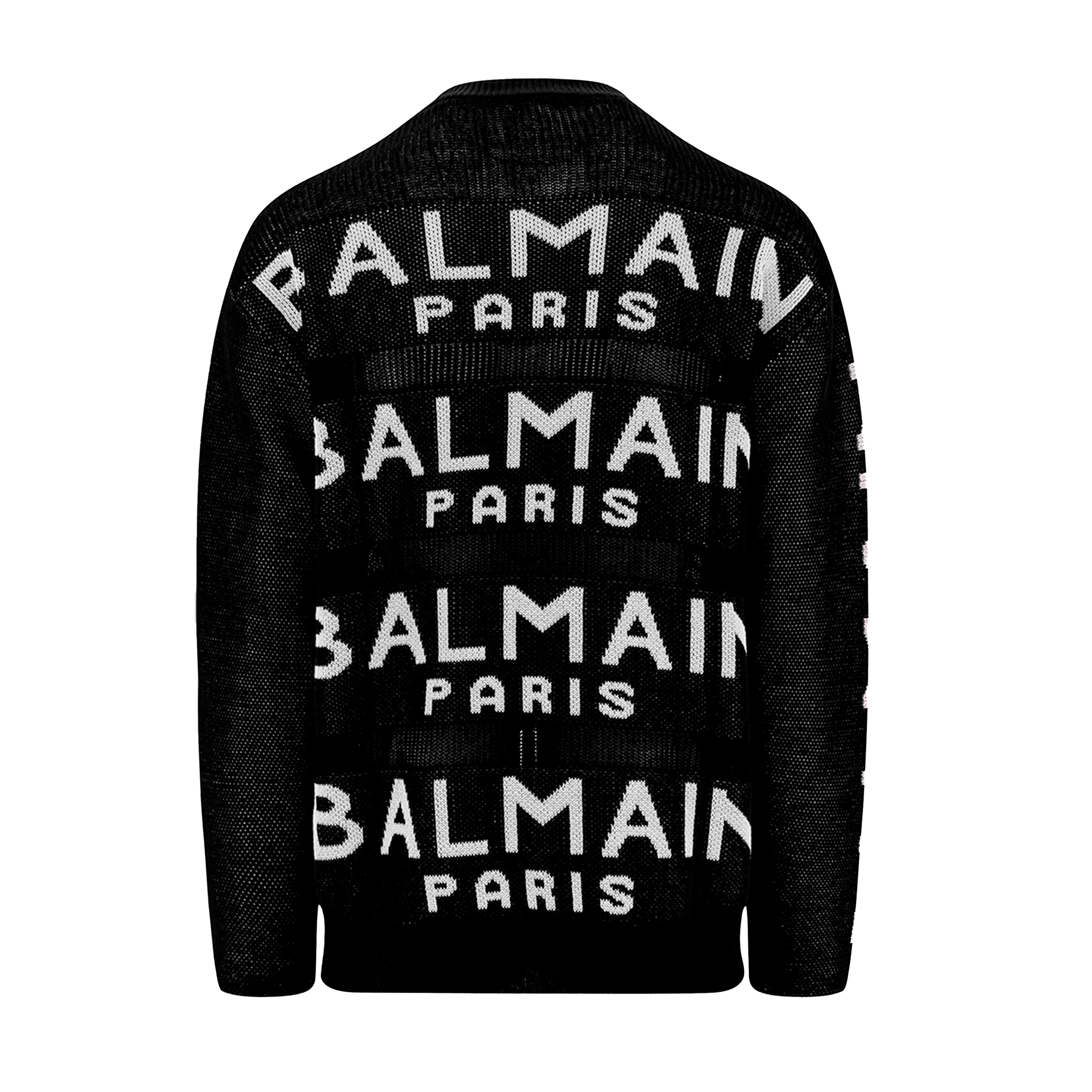 Suéter Negro Balmain Paris Multilogo