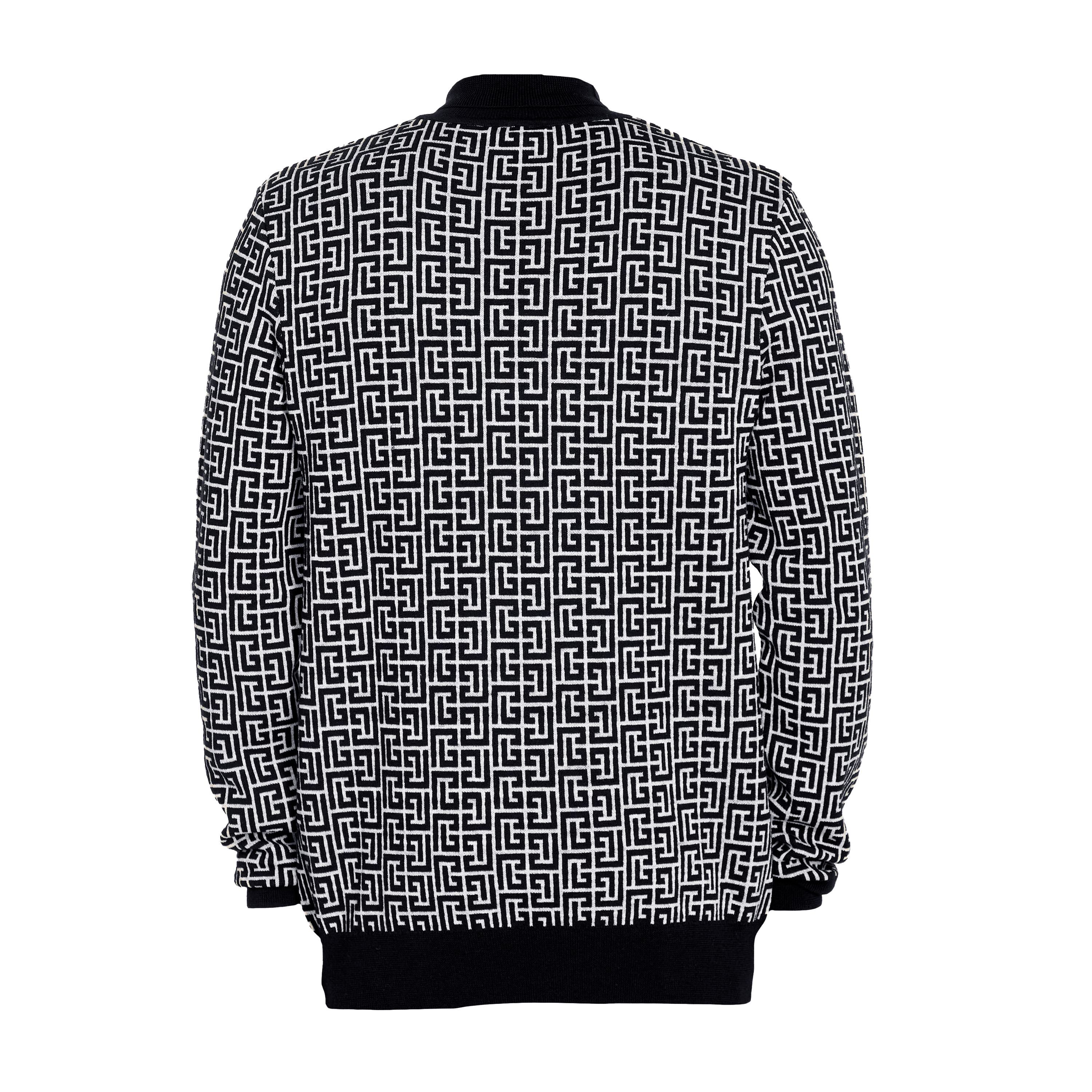 Buzo Negro Balmain Monogram
