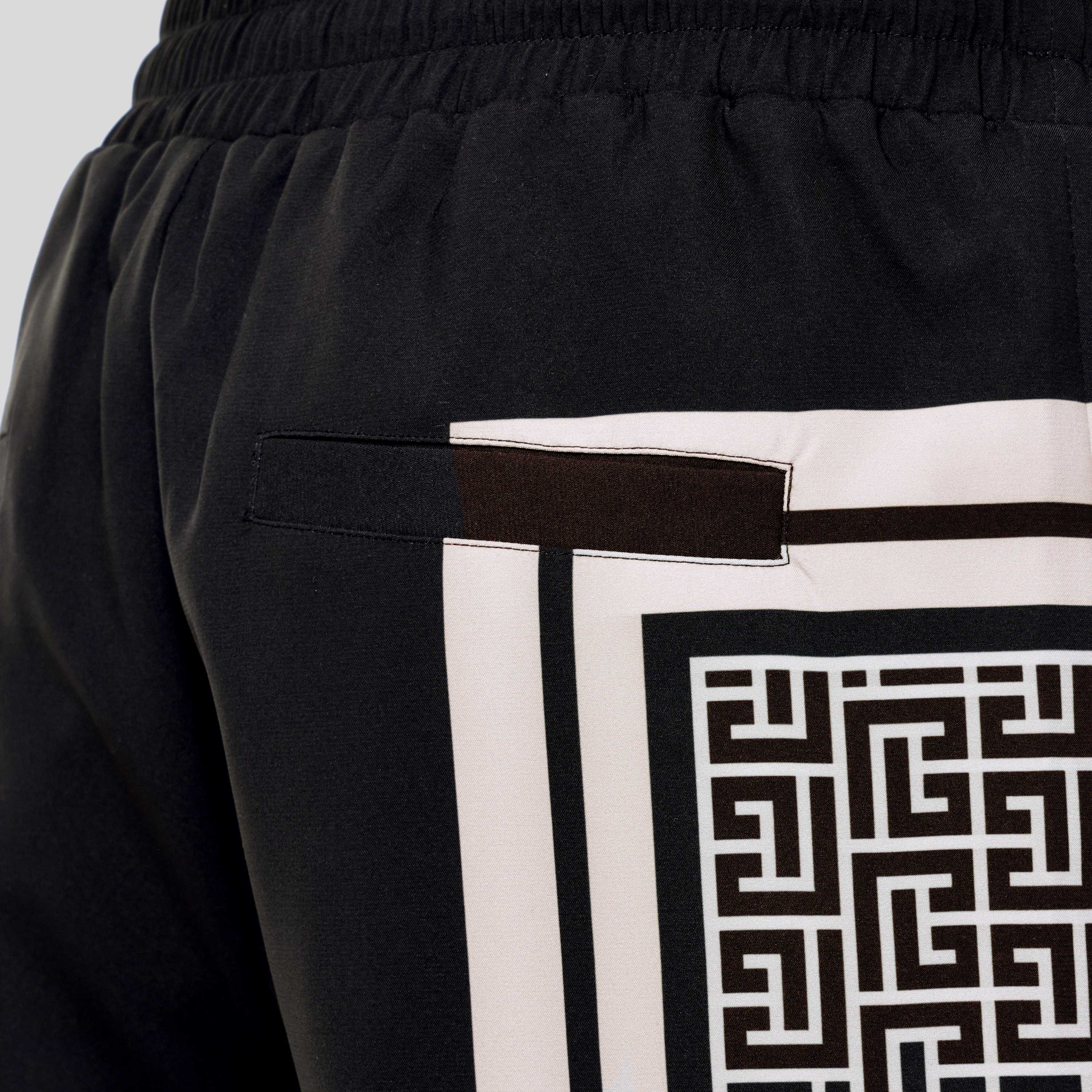 Jogger Negro Balmain Monogram Scarf