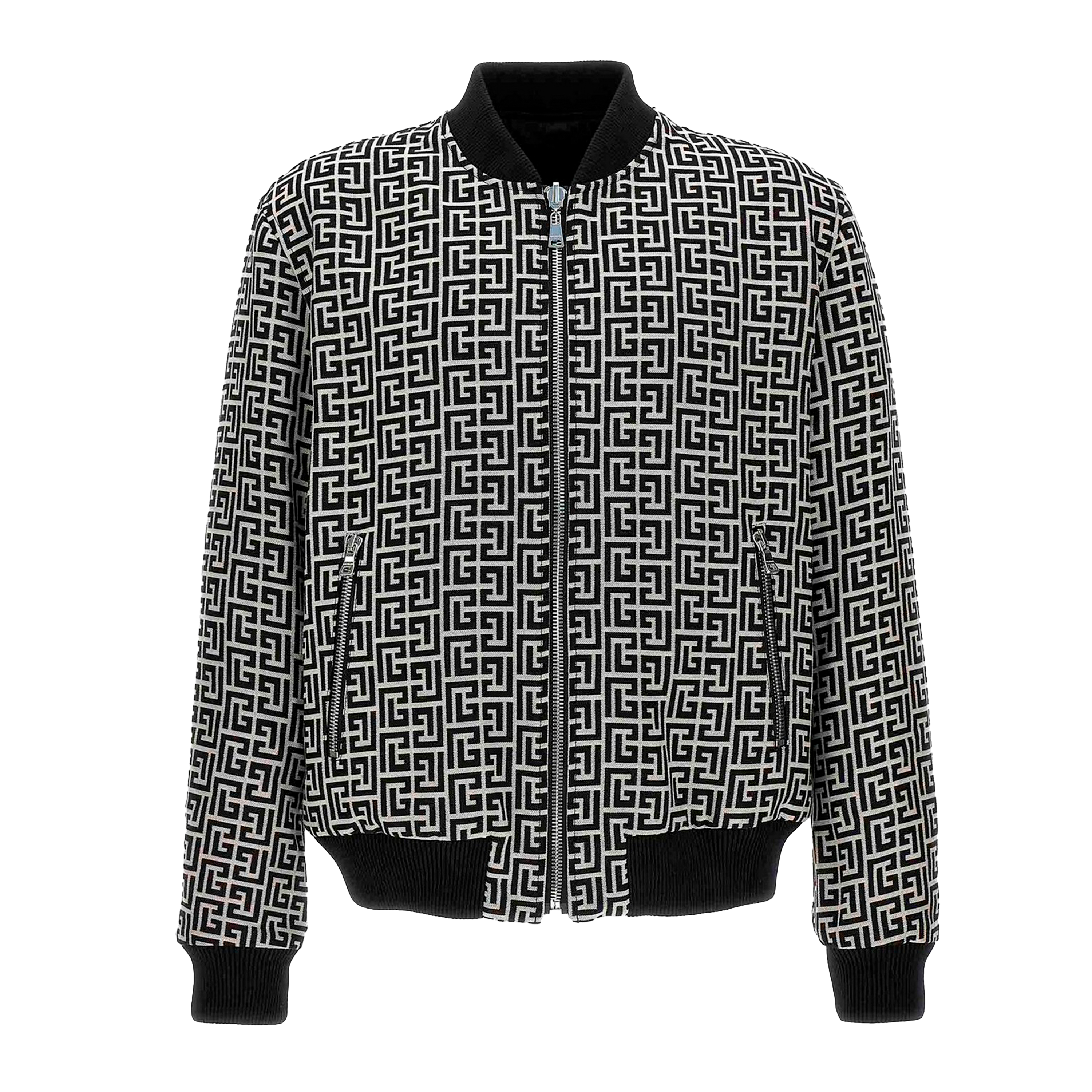 Chaqueta Negra Balmain Logo Reversible