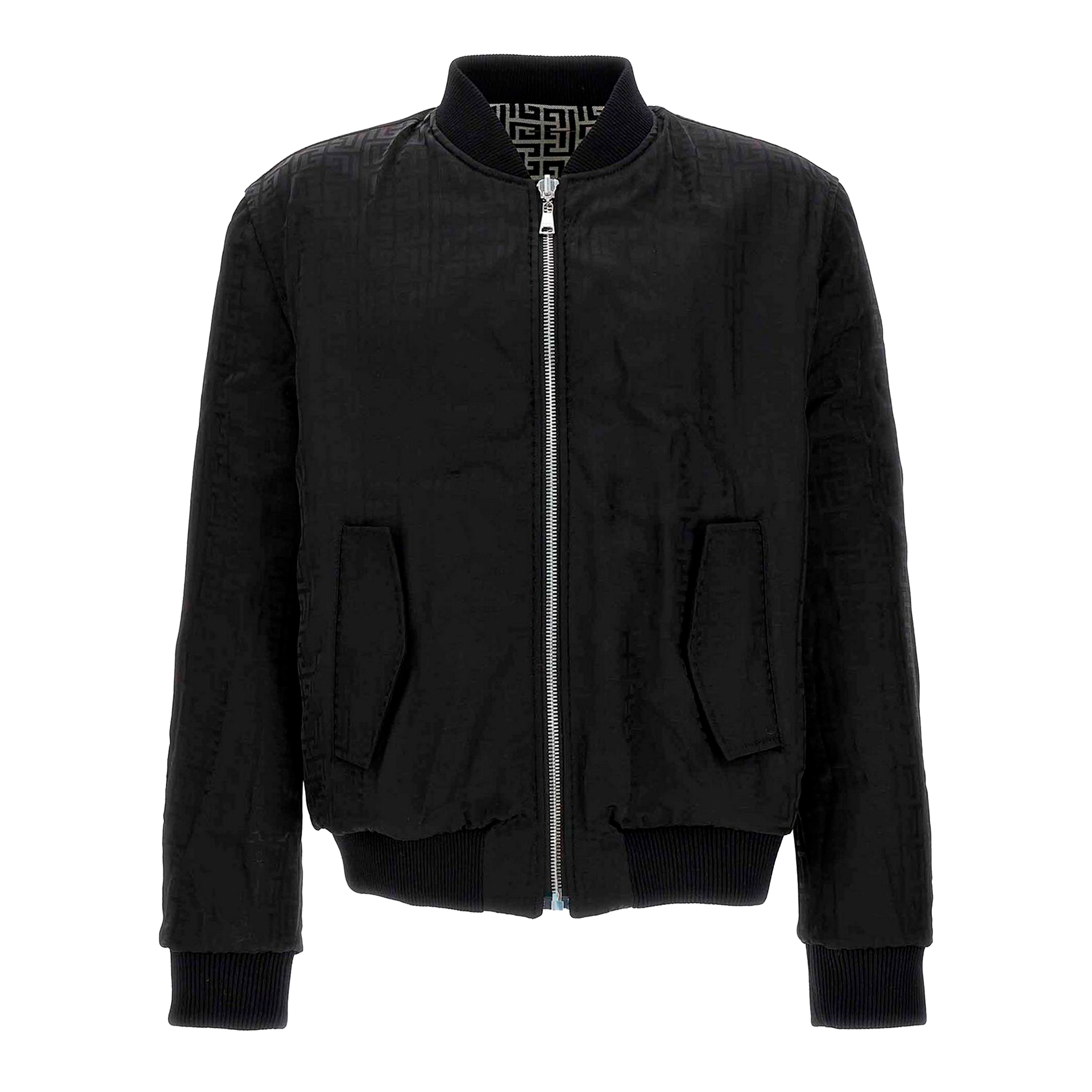 Chaqueta Negra Balmain Logo Reversible