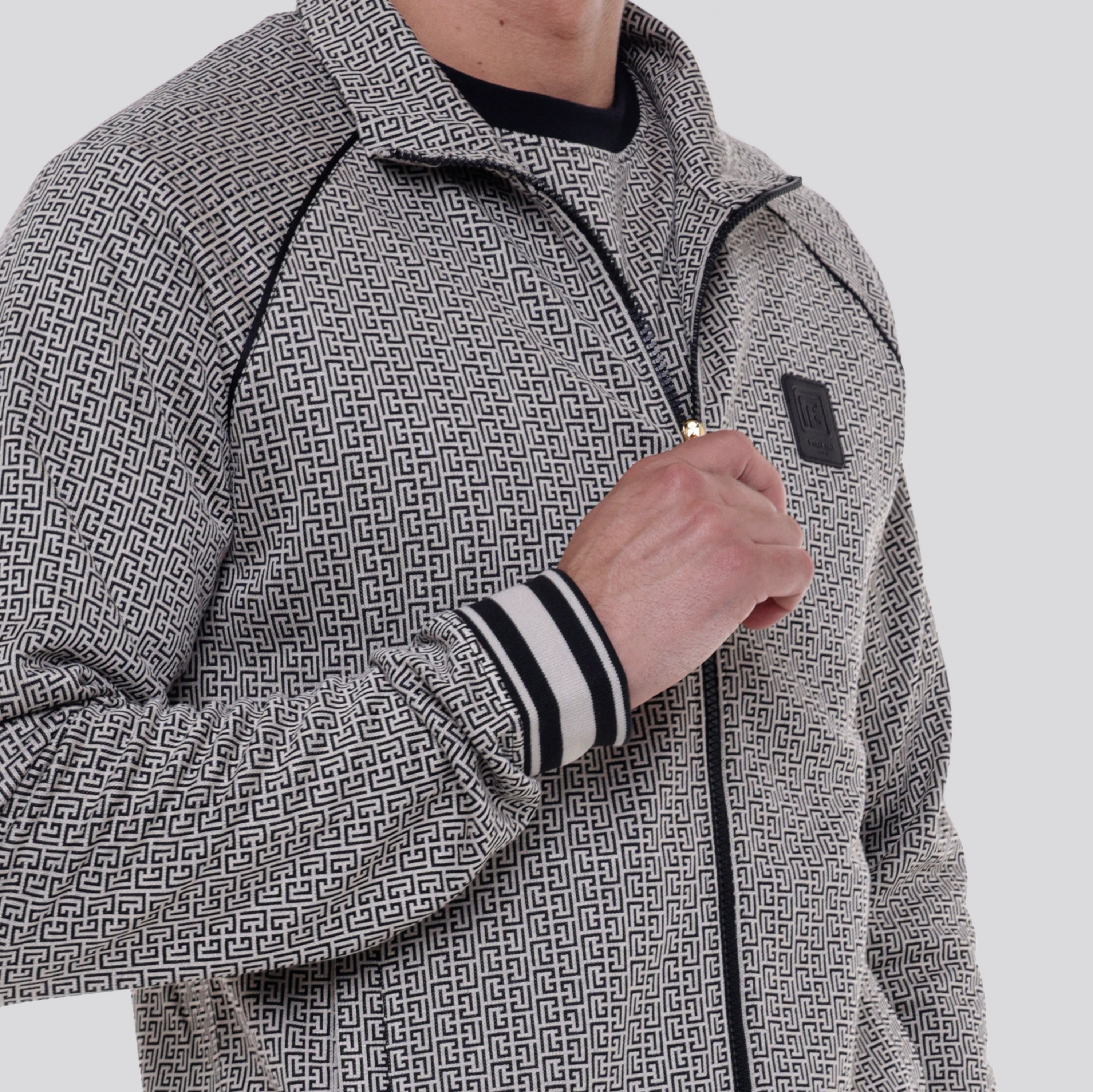 Chaqueta Negra Balmain Mini Monogram